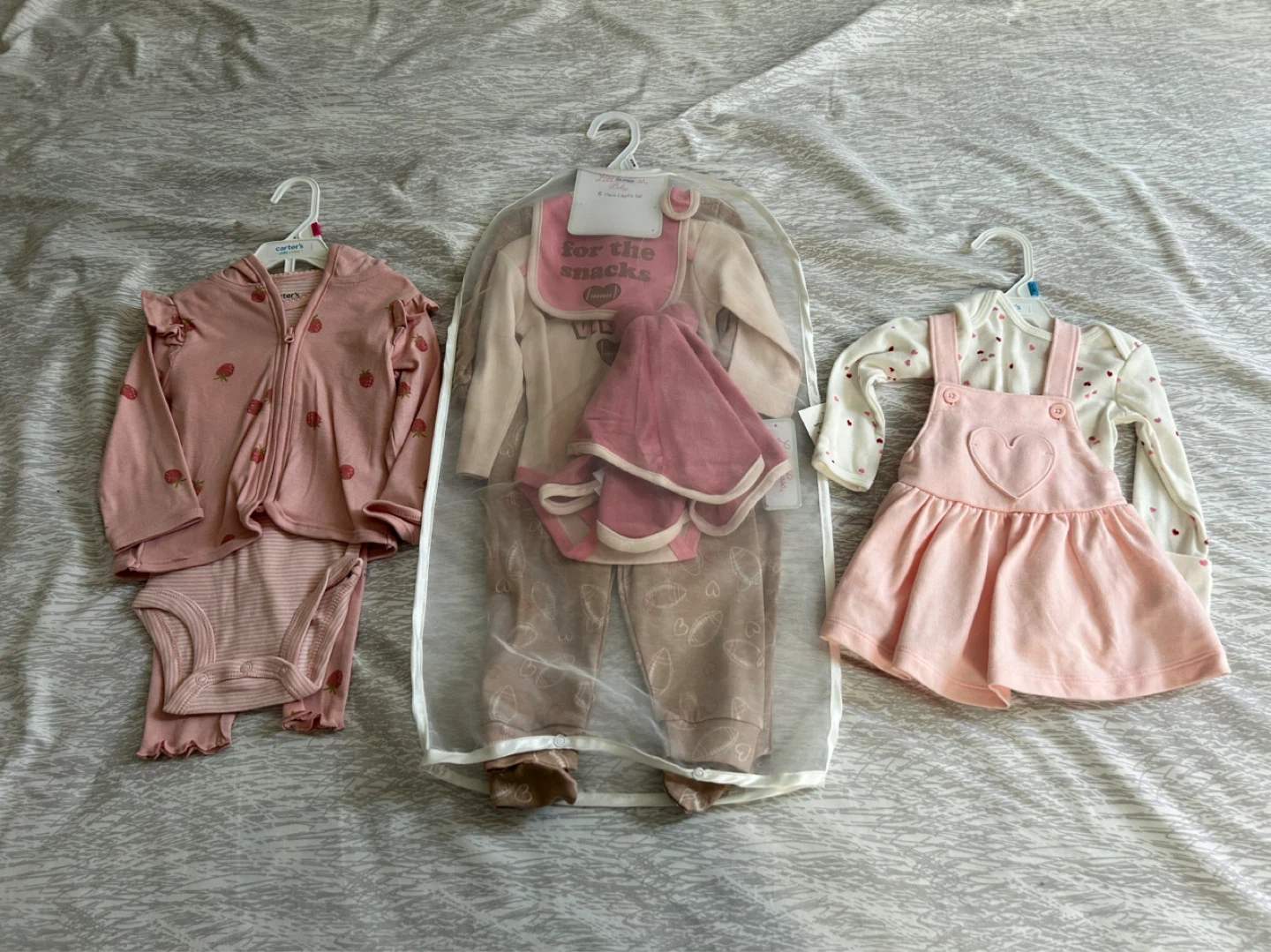 Carter's Baby Girl Strawberry & Heart Outfit Set