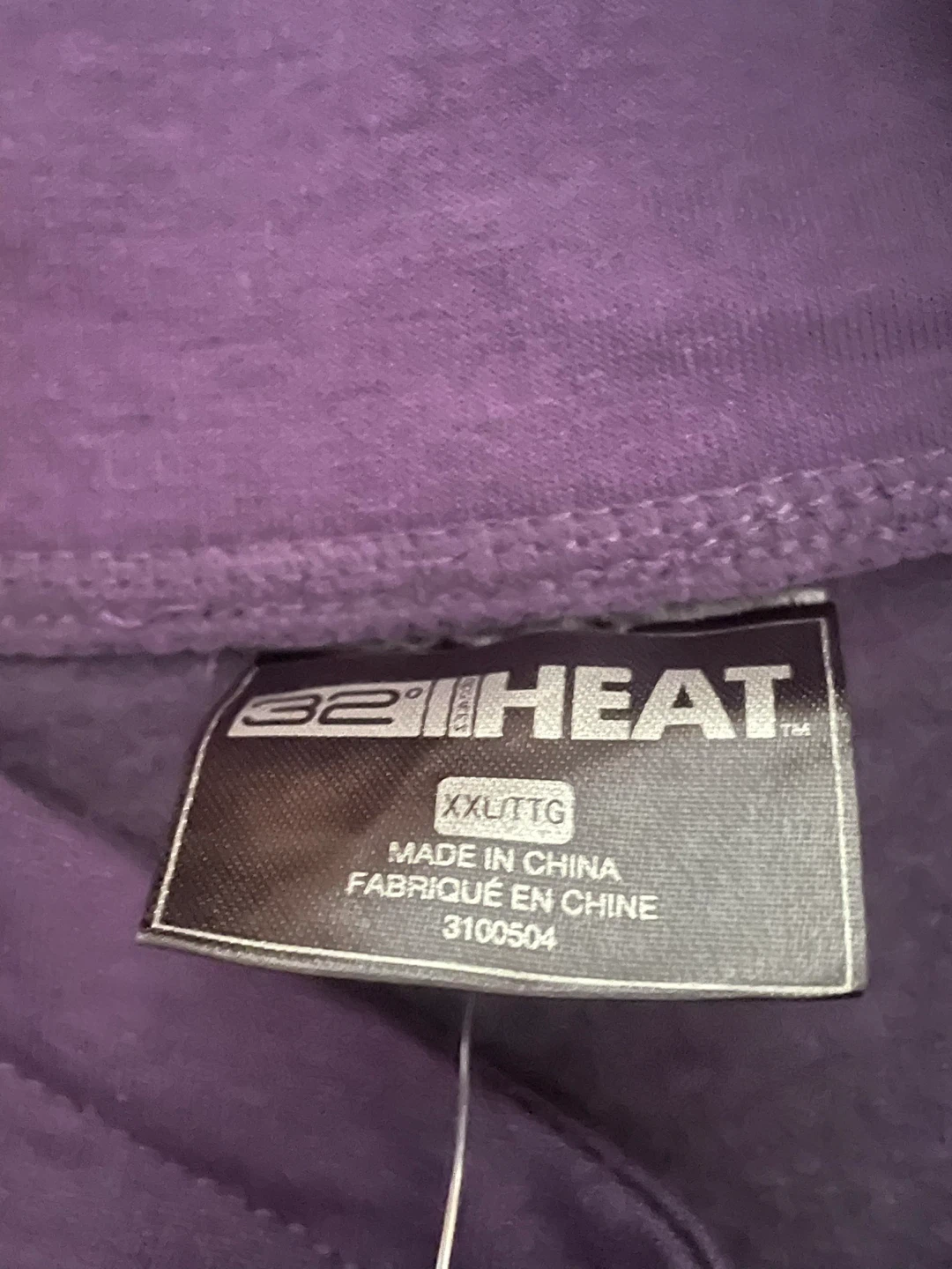 32 Degrees Heat Purple Turtleneck Long Sleeve Shirt XXL - photo 2