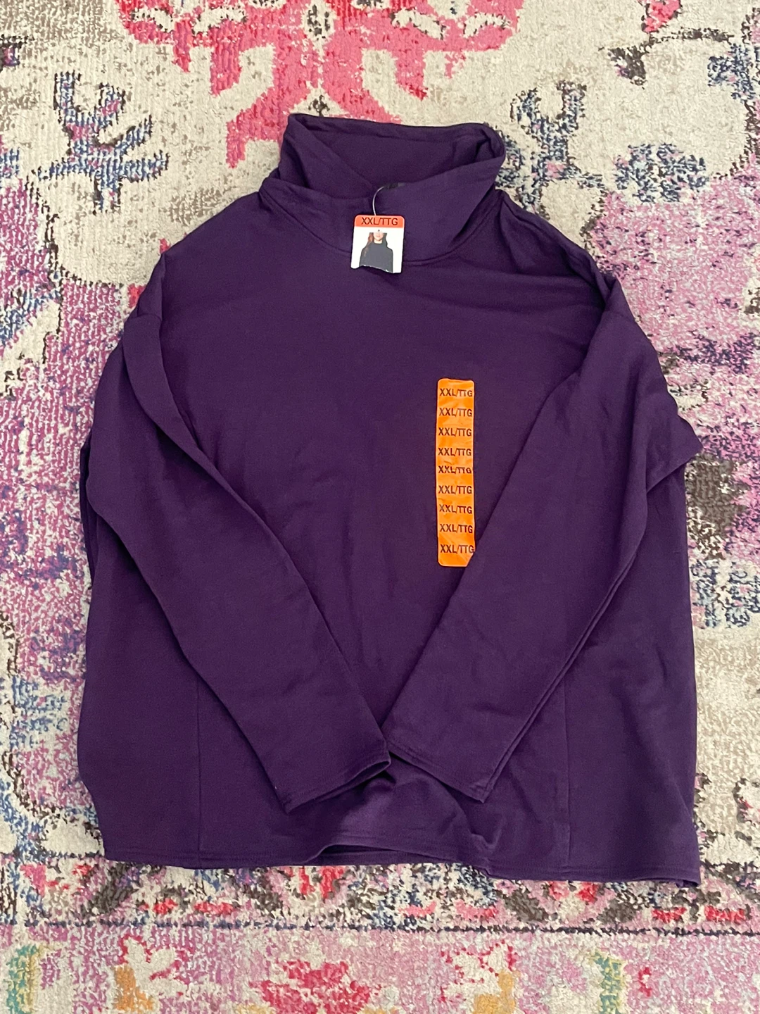 32 Degrees Heat Purple Turtleneck Long Sleeve Shirt XXL