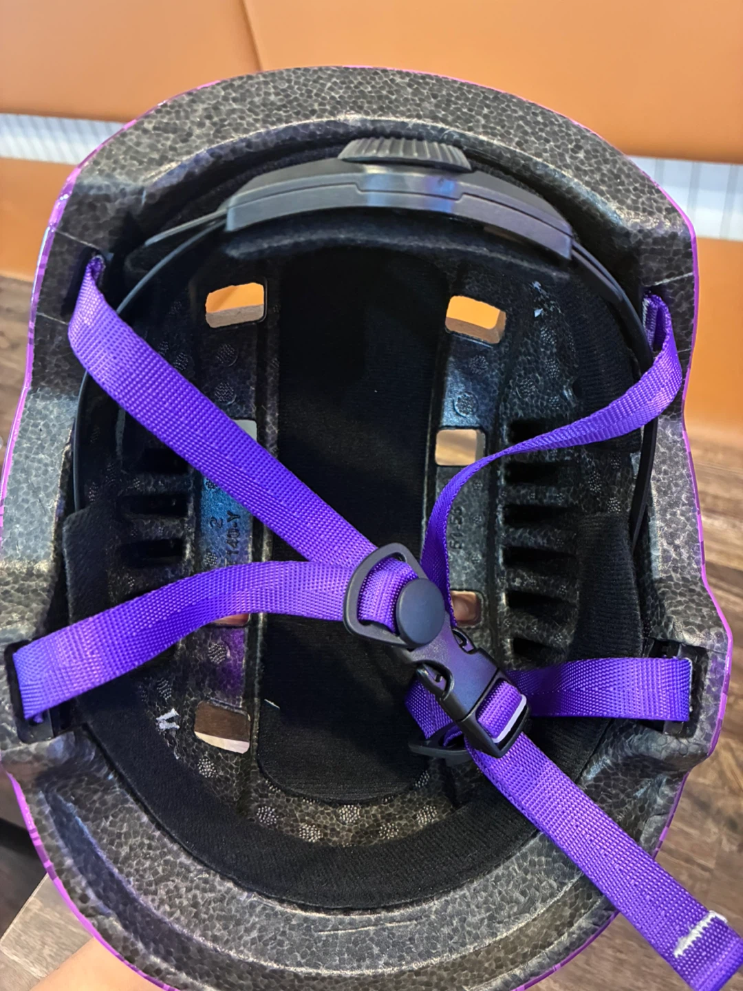 Purple Swirl Bicycle Helmet