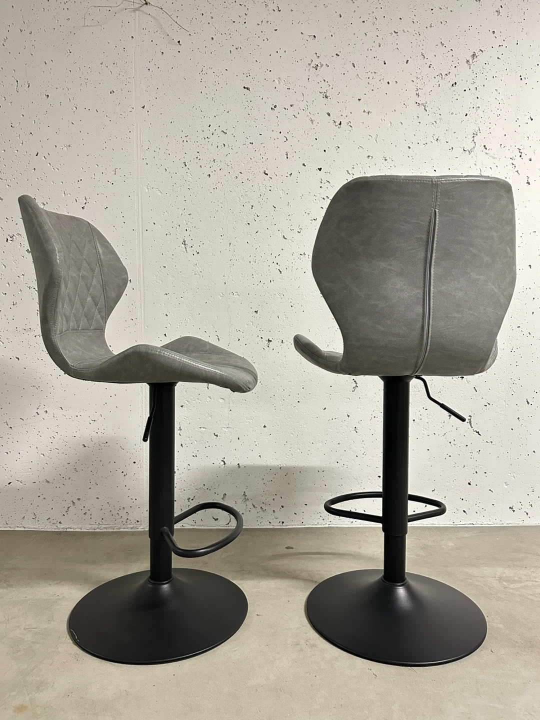 Grey Bar Stools (Set of 2) - photo 3