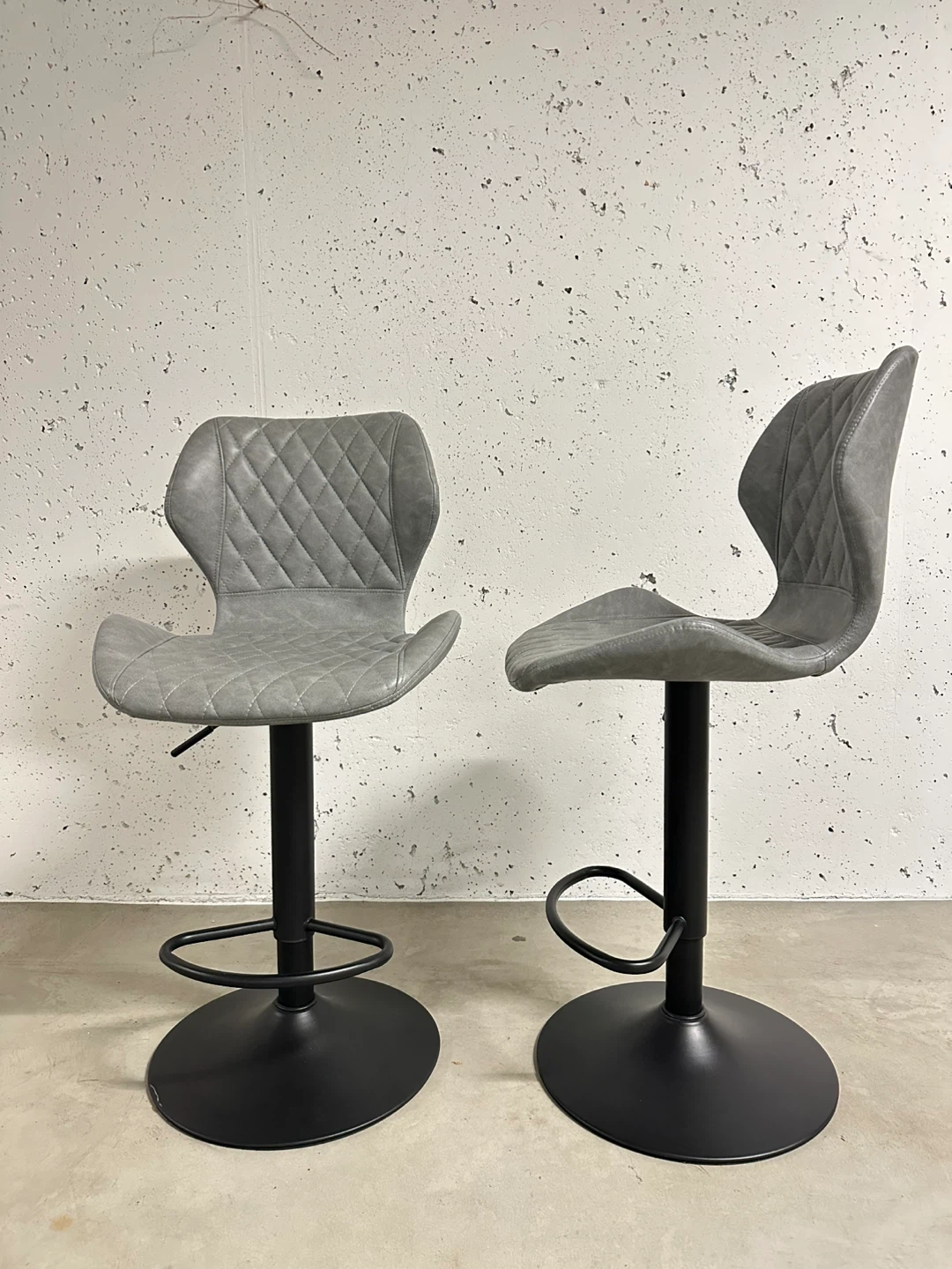 Grey Bar Stools (Set of 2) - photo 2