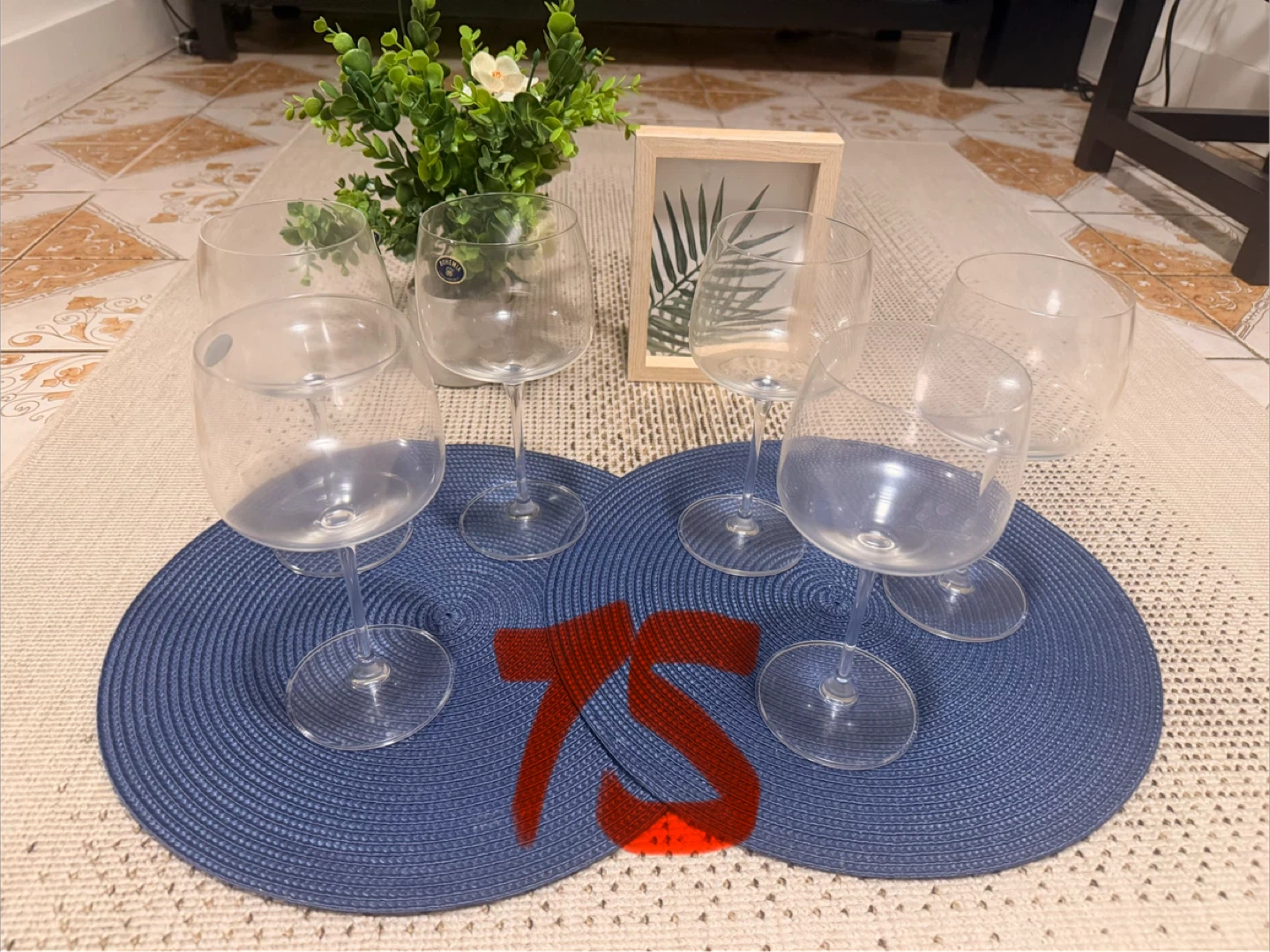 Crystal Wine Glasses - Set of 6