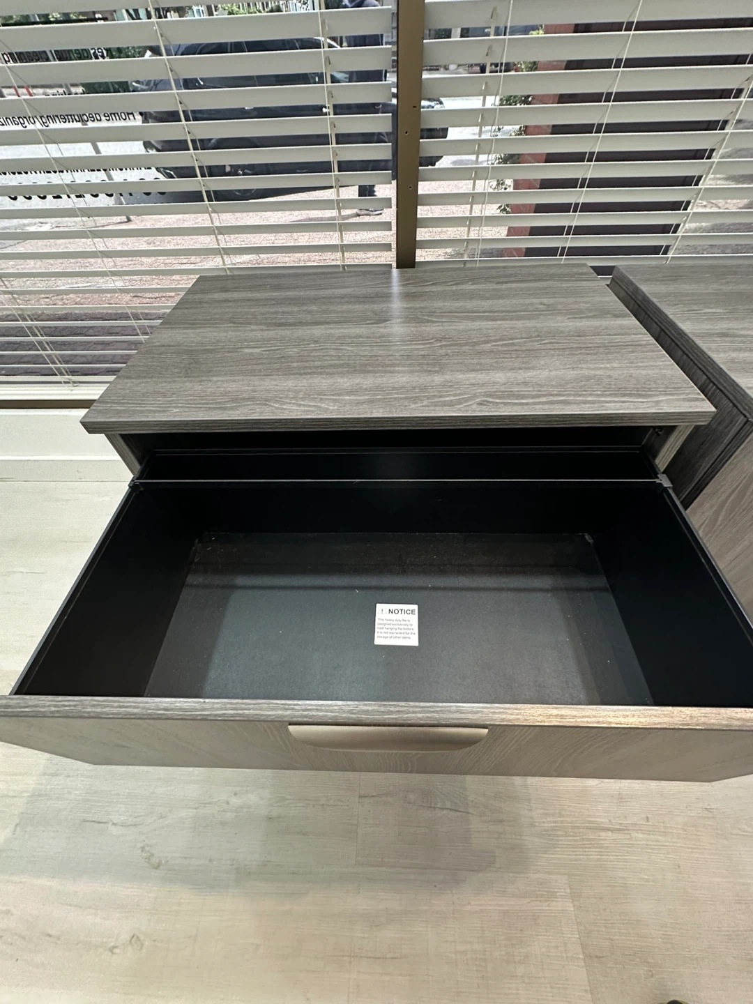 Grey Wood Grain Filing Cabinet and Storage Cabinet - photo 4