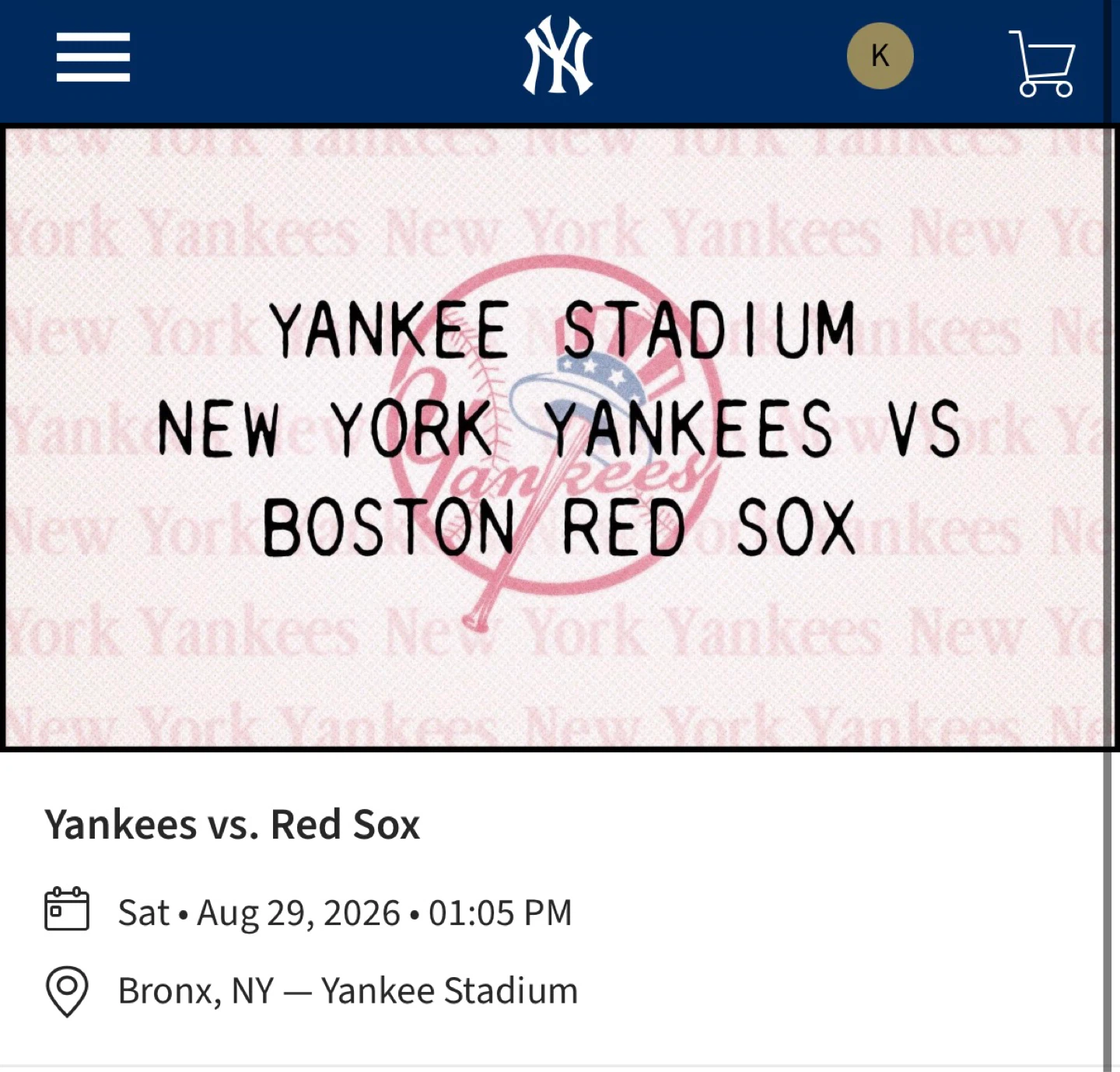 New York Yankees vs. Boston Red Sox Tickets
