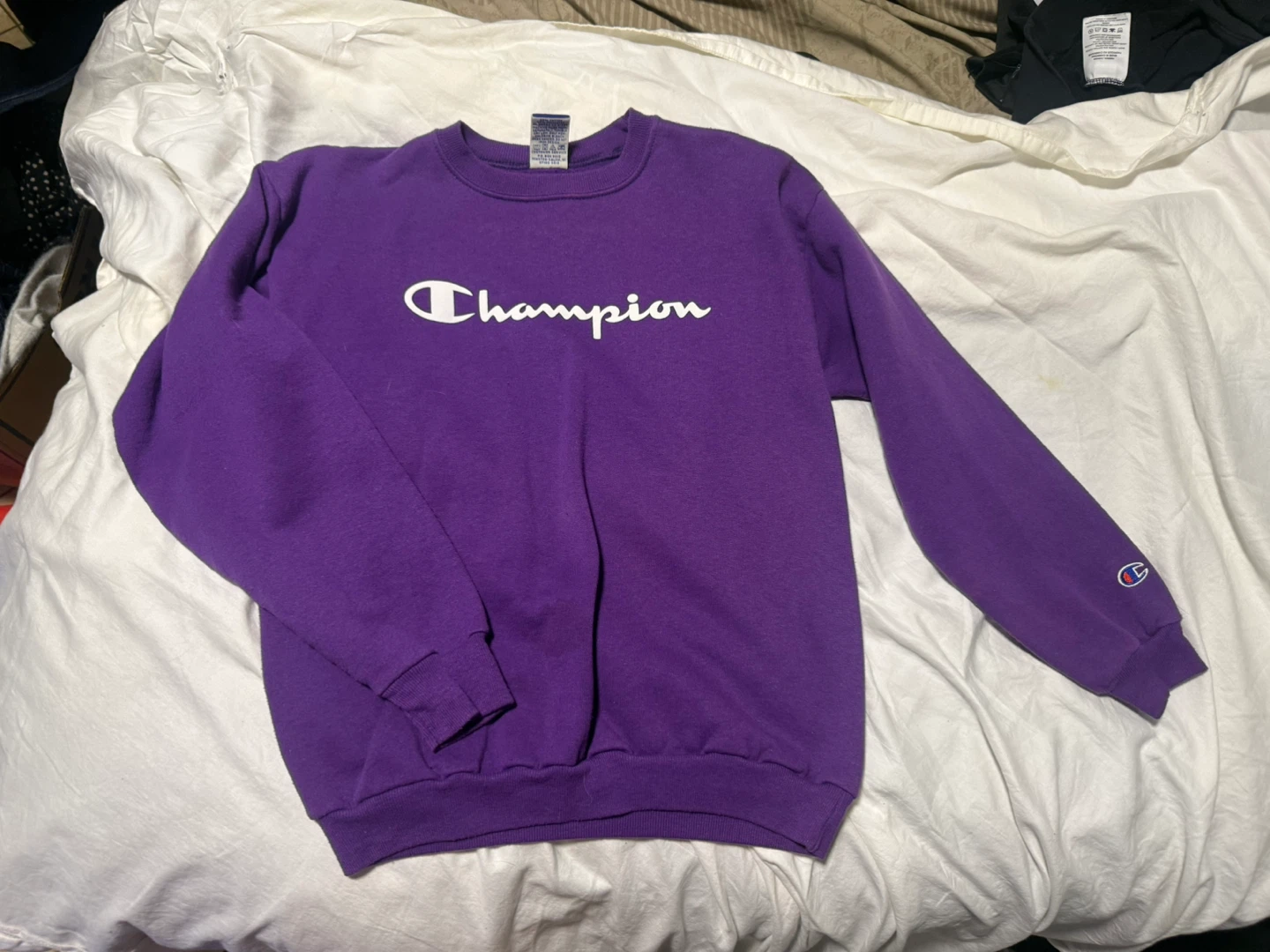 Purple Vintage Champion Crewneck Unisex