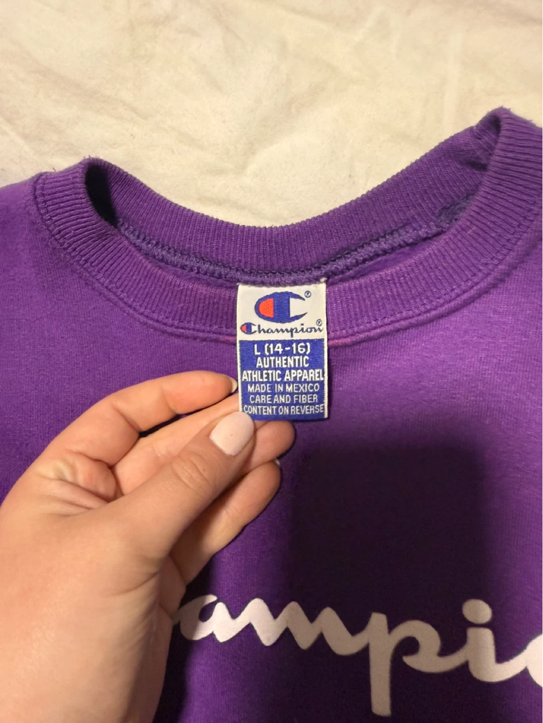 Purple Vintage Champion Crewneck Unisex - photo 2