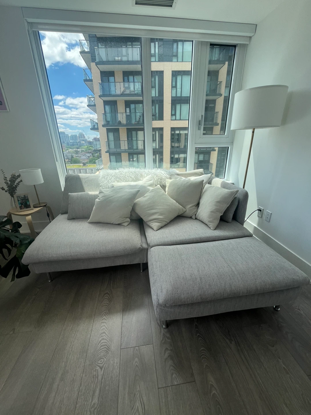 Grey Sectional Sofa with Chaise