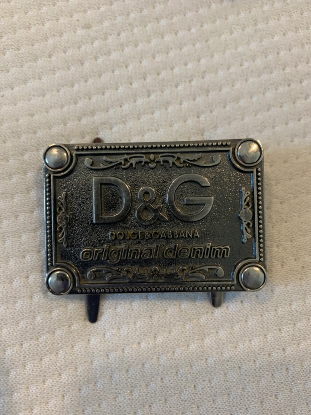 D&G Dolce & Gabbana Original Denim Belt Buckle