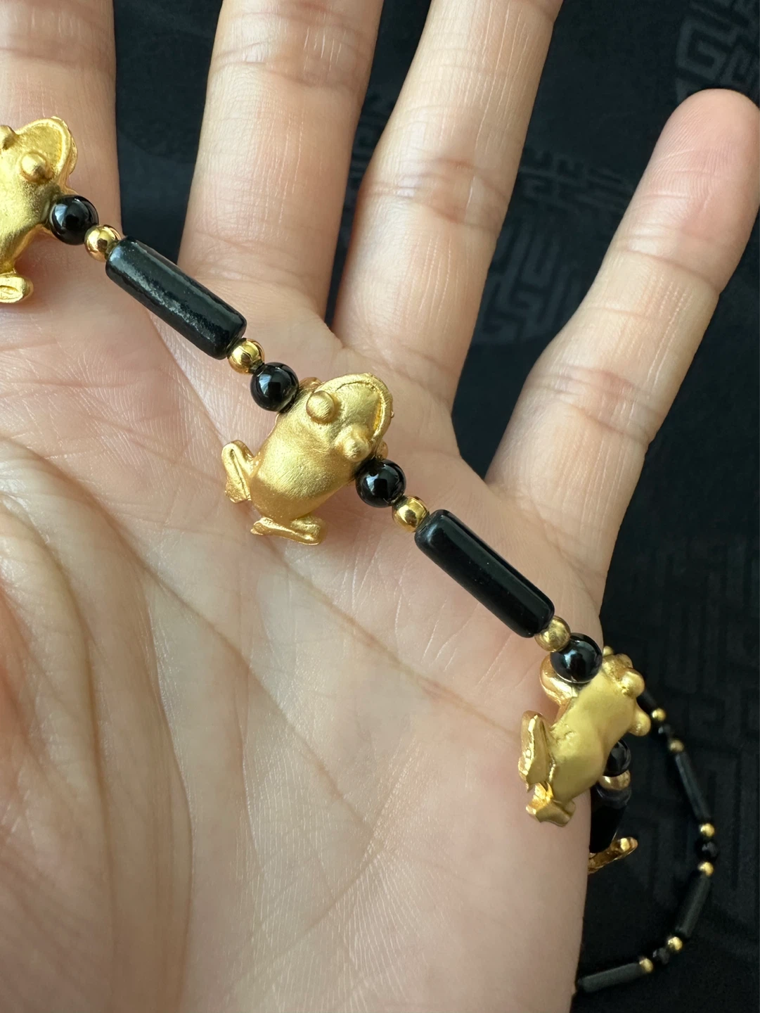 ALVA designer Gold Frog Beaded Necklace - photo 5