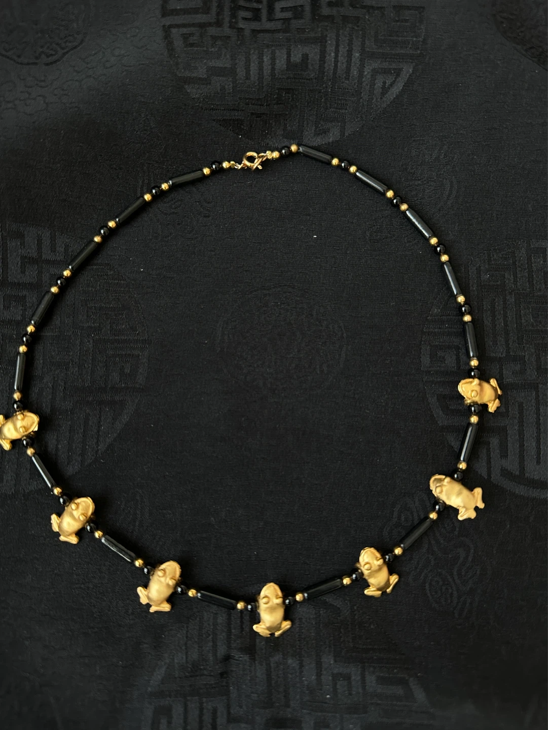 ALVA designer Gold Frog Beaded Necklace - photo 4