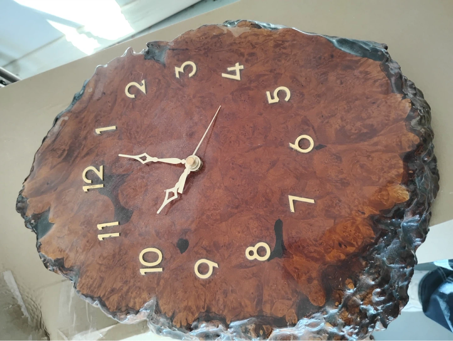 Live Edge Wood Slice Clock
