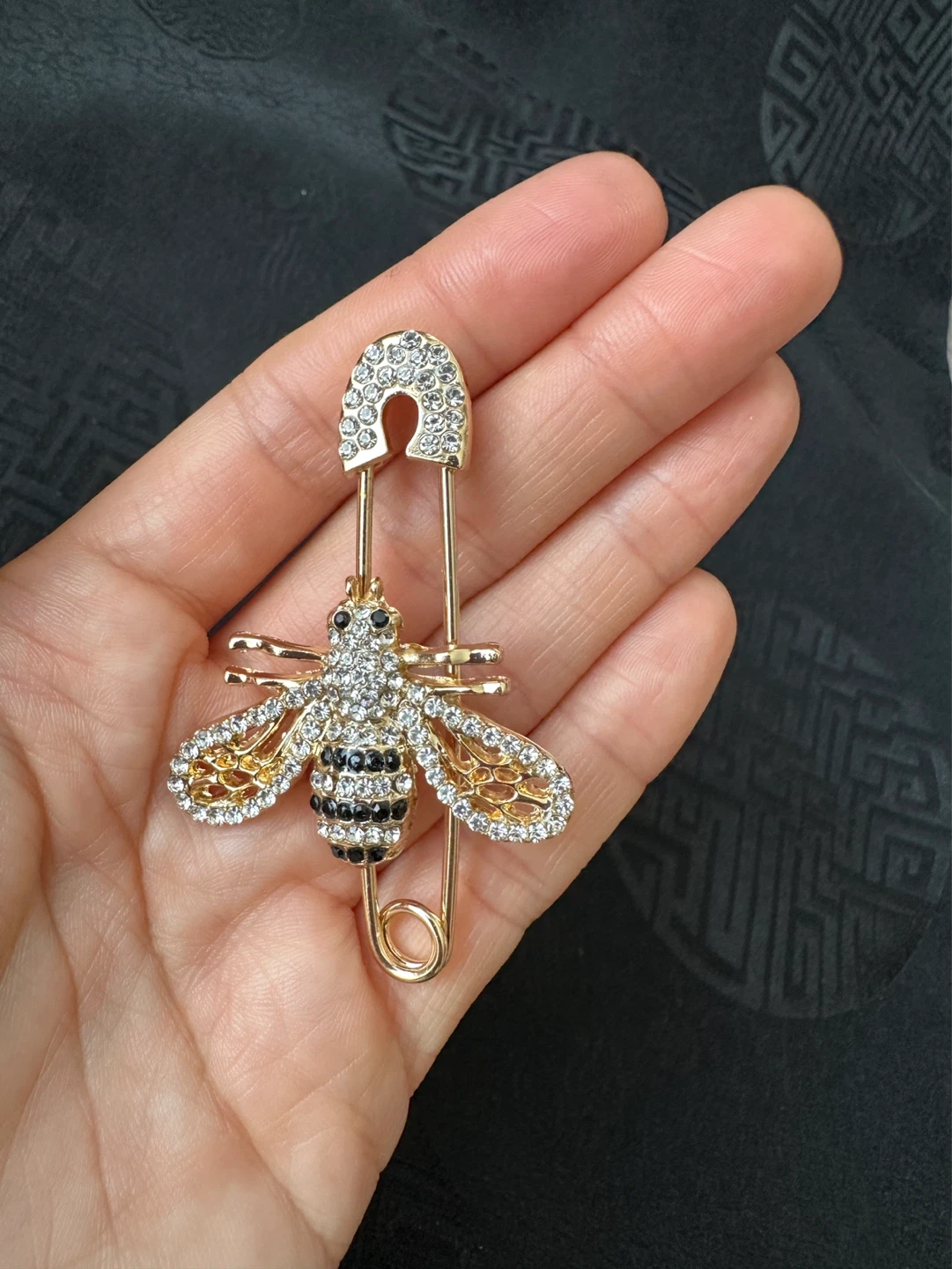 NEW Bee Pin Brooch with Rhinestones - photo 2
