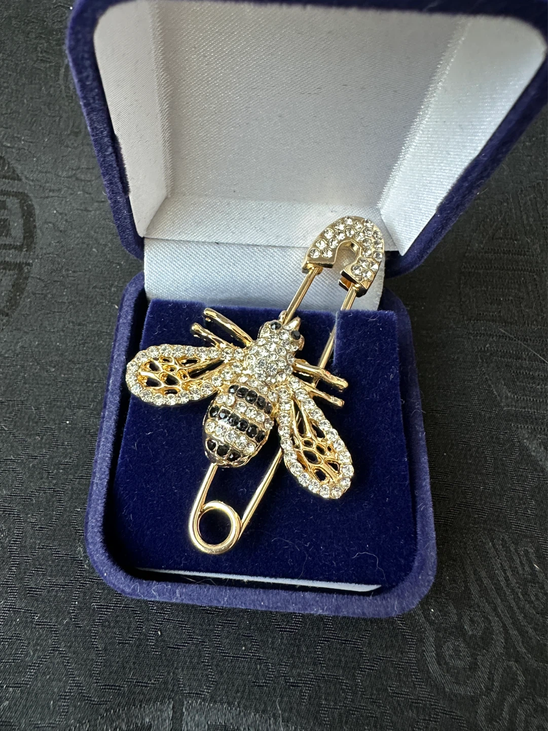 NEW Bee Pin Brooch with Rhinestones