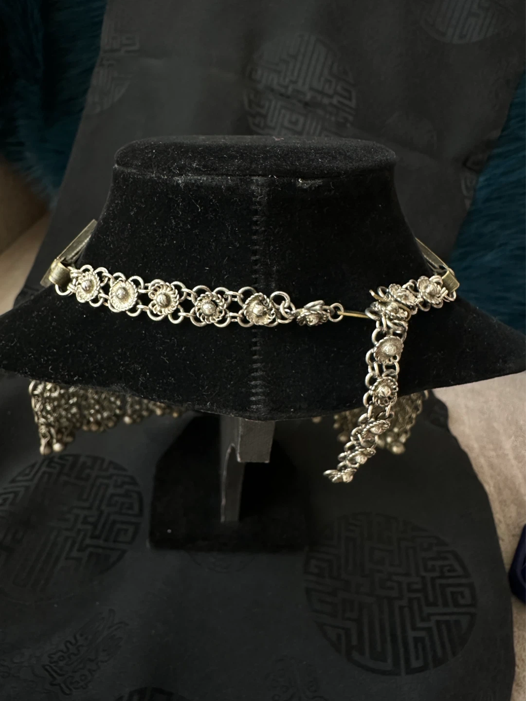 Afghan Choker Necklace with Colourful glass stones - photo 2