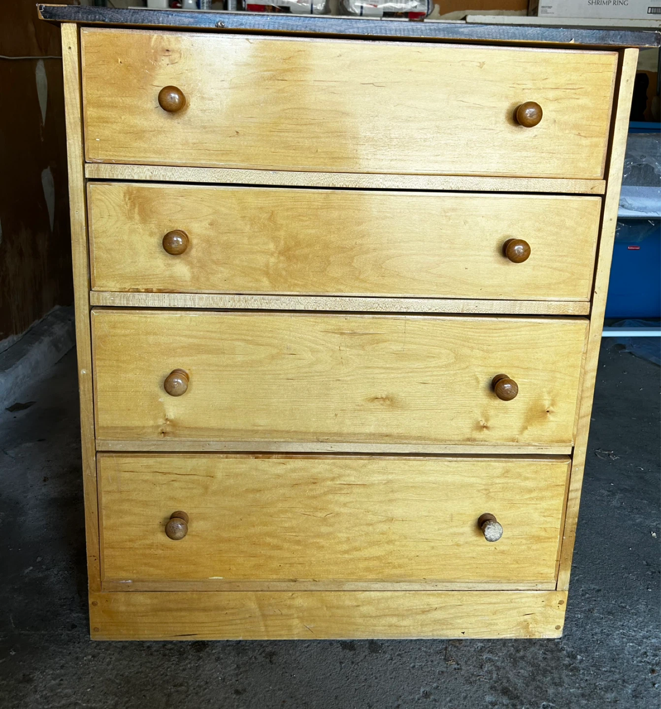 Four Drawer Wood Dresser