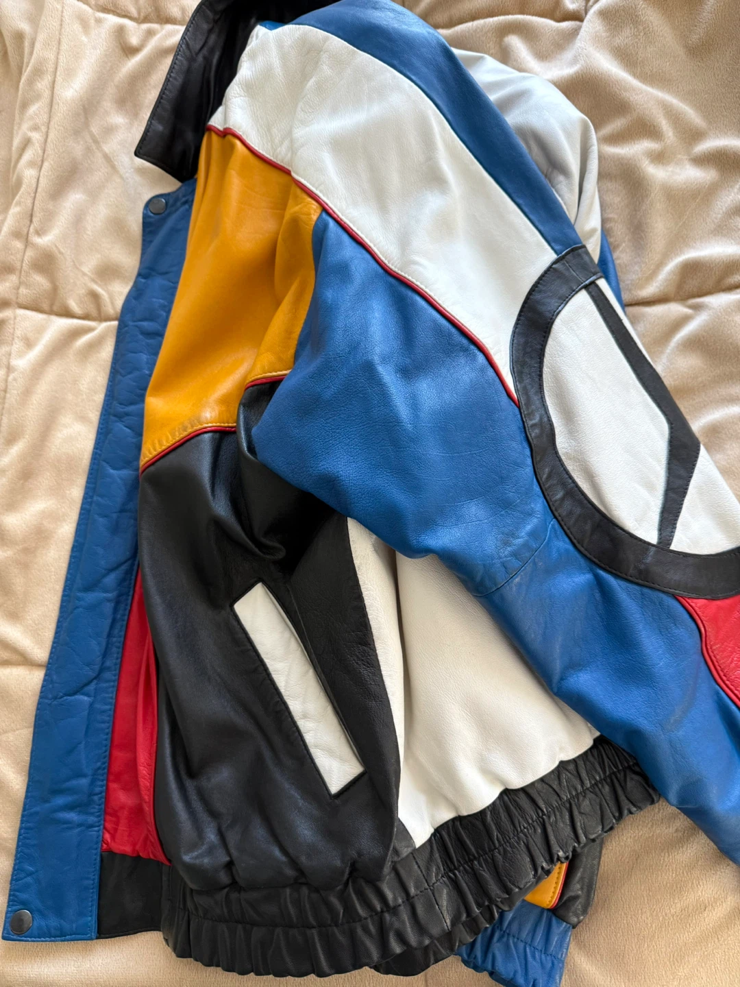 Colourful Mercedes-Benz Leather Bomber Jacket - photo 5