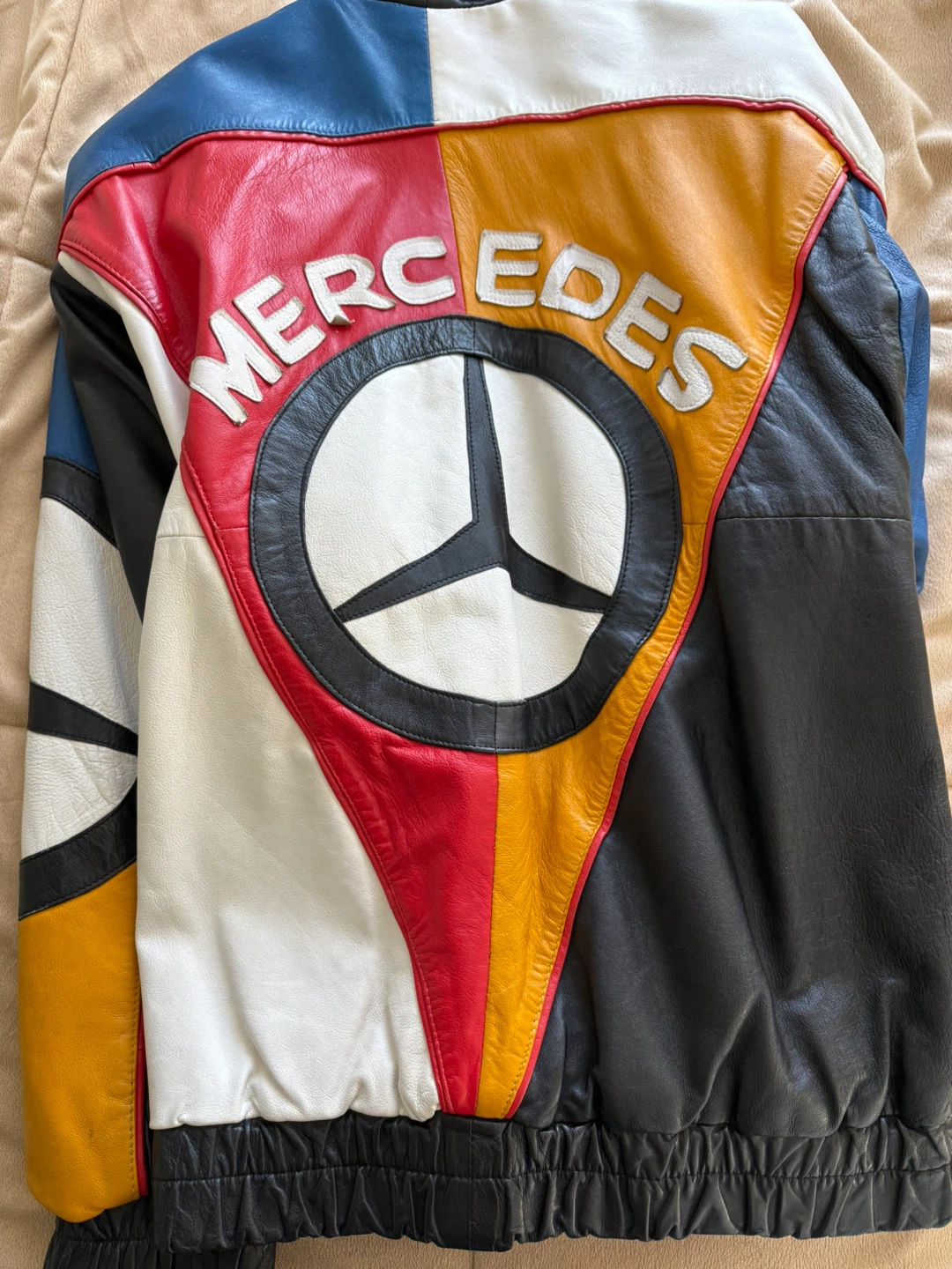 Colourful Mercedes-Benz Leather Bomber Jacket