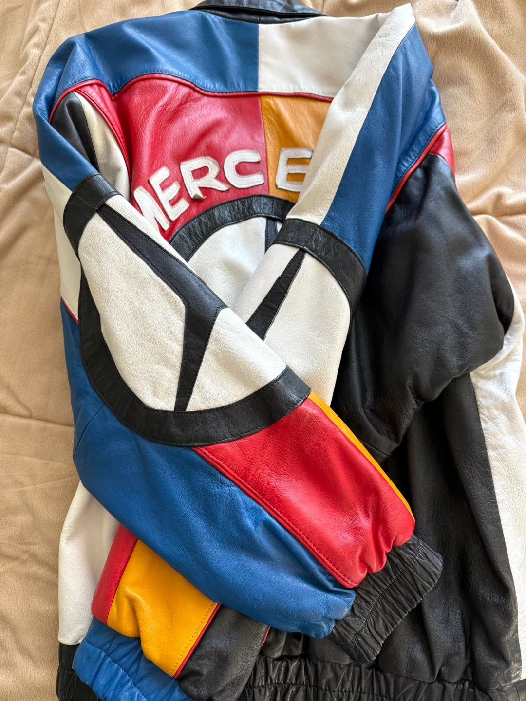 Colourful Mercedes-Benz Leather Bomber Jacket - photo 4