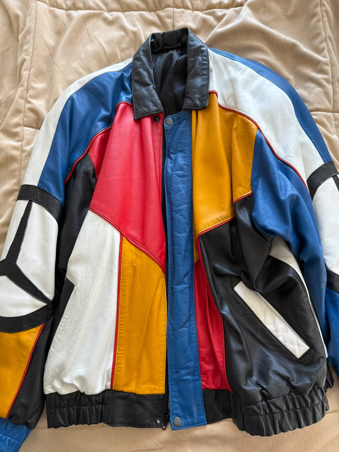 Colourful Mercedes-Benz Leather Bomber Jacket - photo 2
