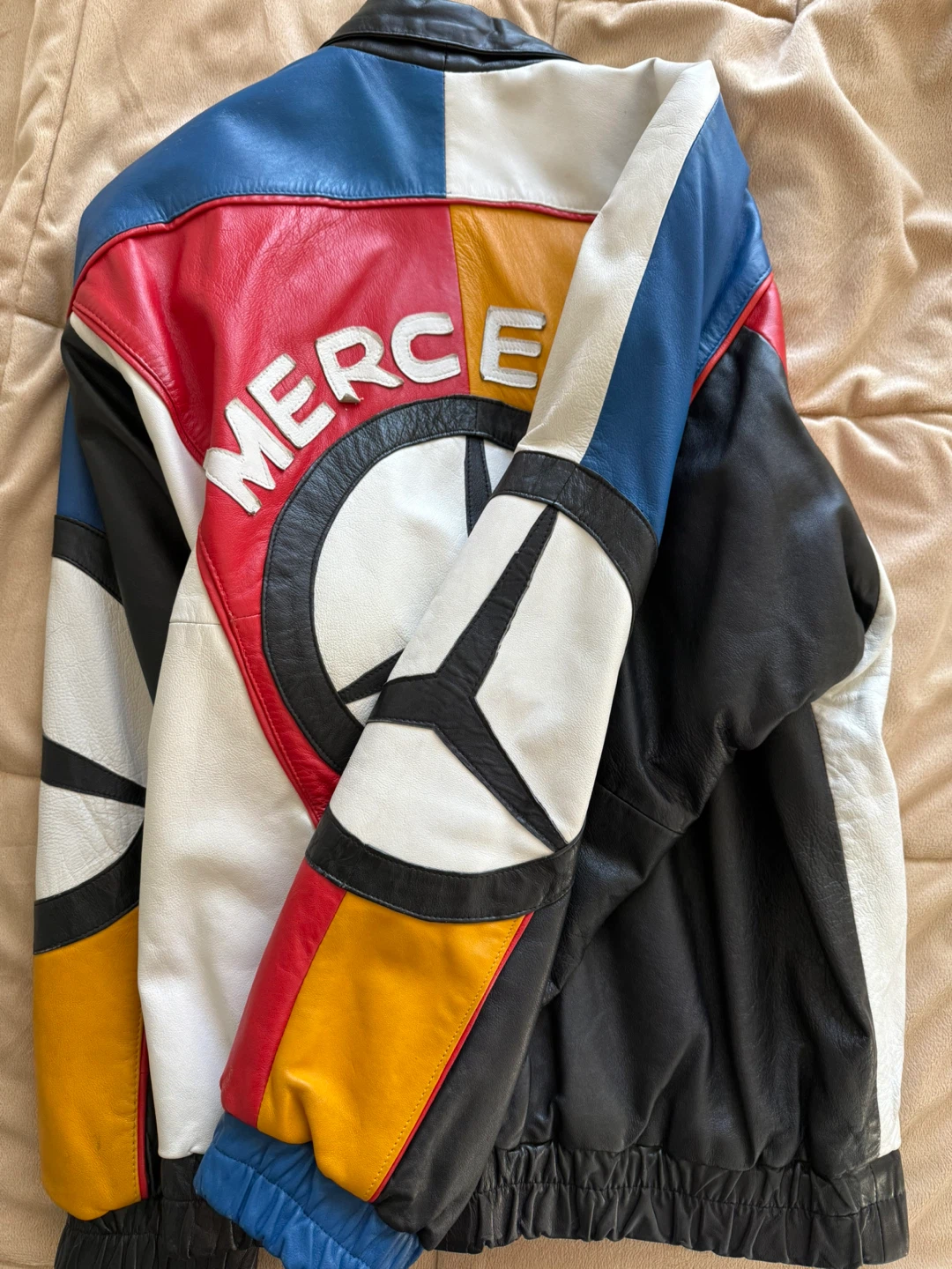 Colourful Mercedes-Benz Leather Bomber Jacket - photo 3