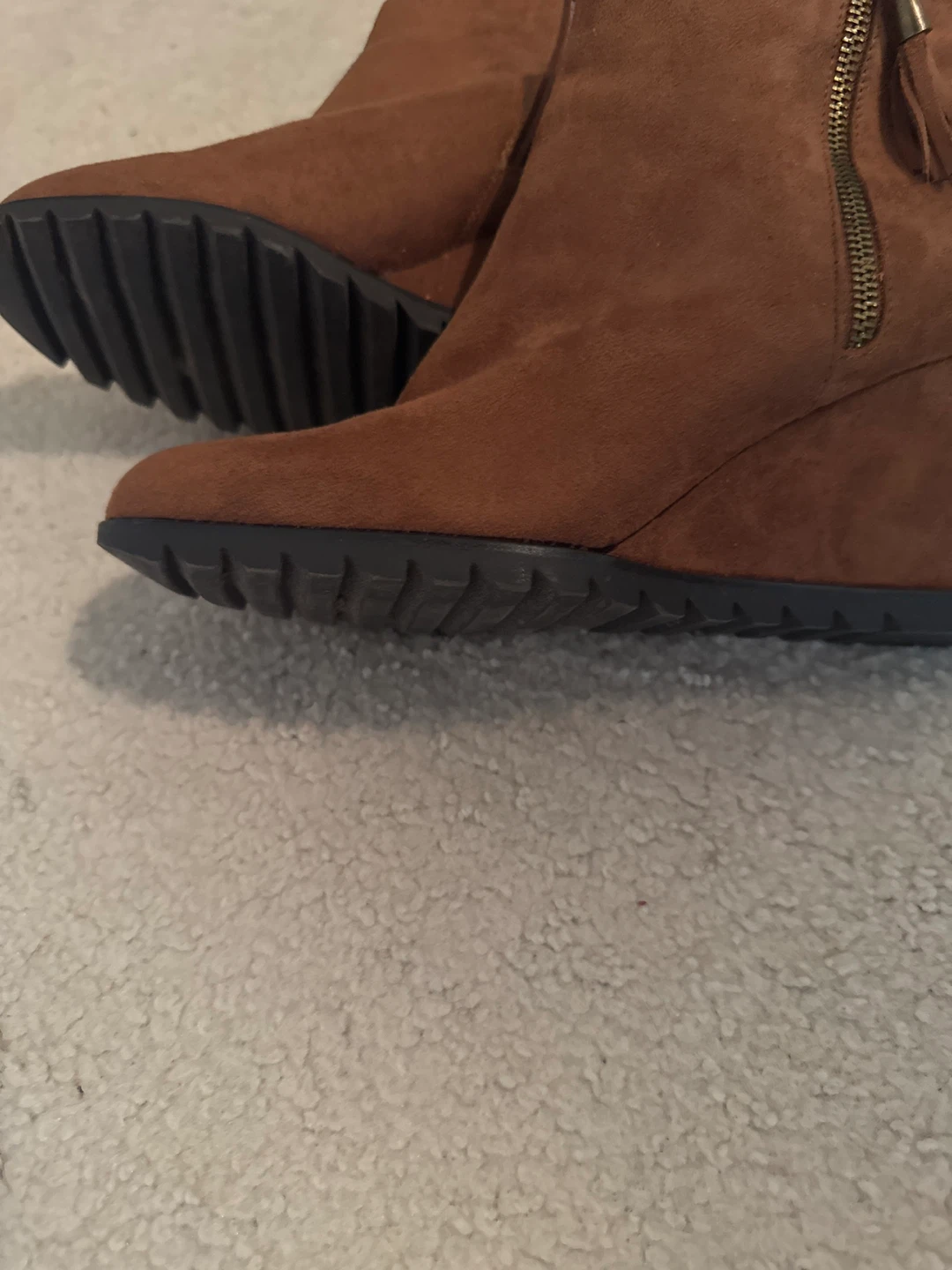 Justfab JUPITER Brown Wedge Ankle Boots - photo 3