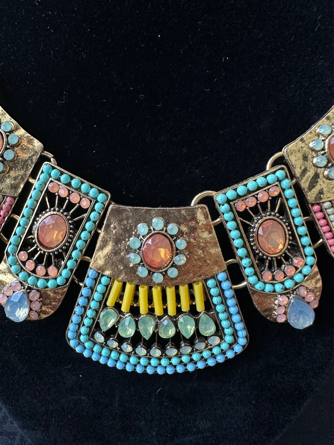 Statement Necklace with Colorful Beads - photo 2