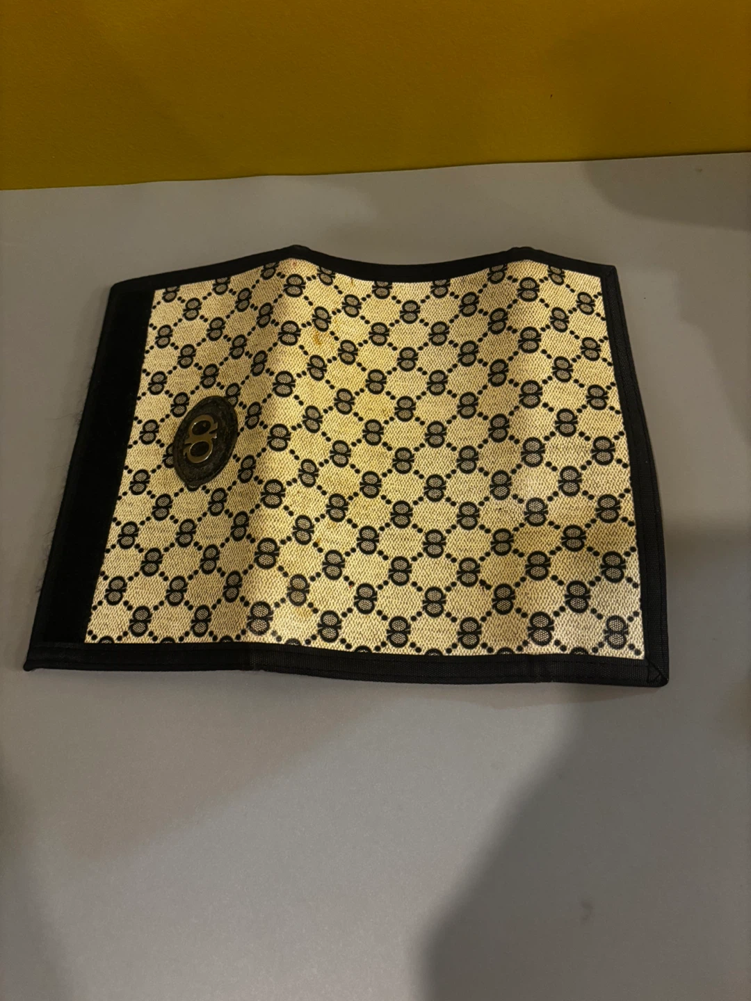 Black & cream Monogram Trifold Wallet - photo 5