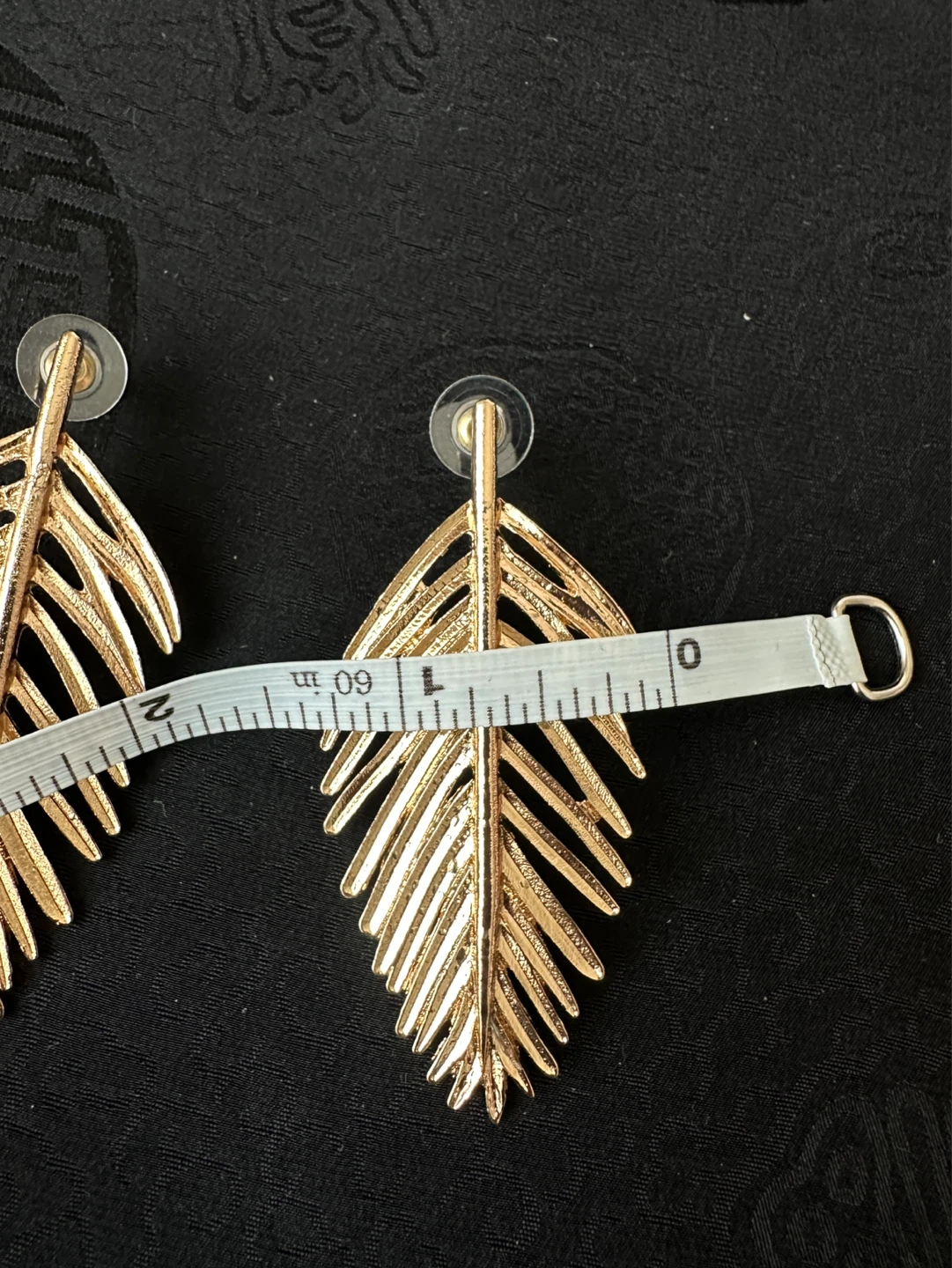 Gold Tone Leaf Drop Earrings - photo 3