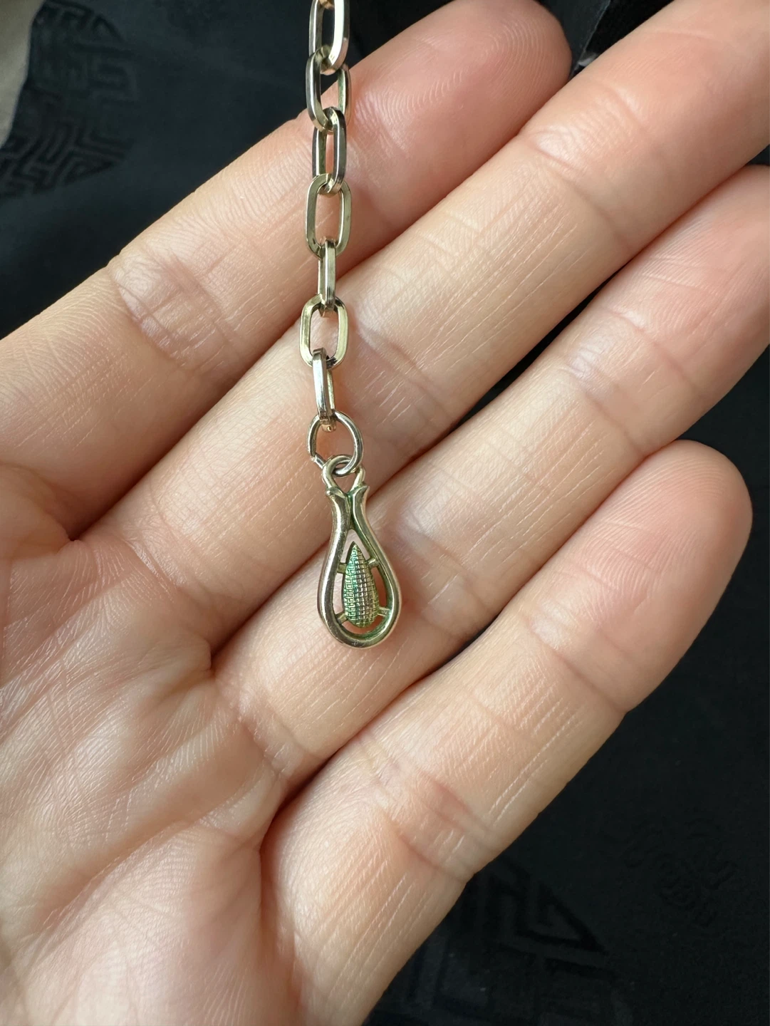 Vintage Gold Tone Necklace Charm - photo 4