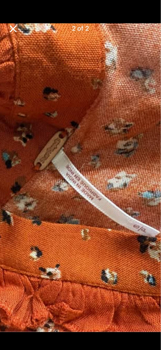 Small Free People Orange Floral Tiered Maxi Dress - photo 4