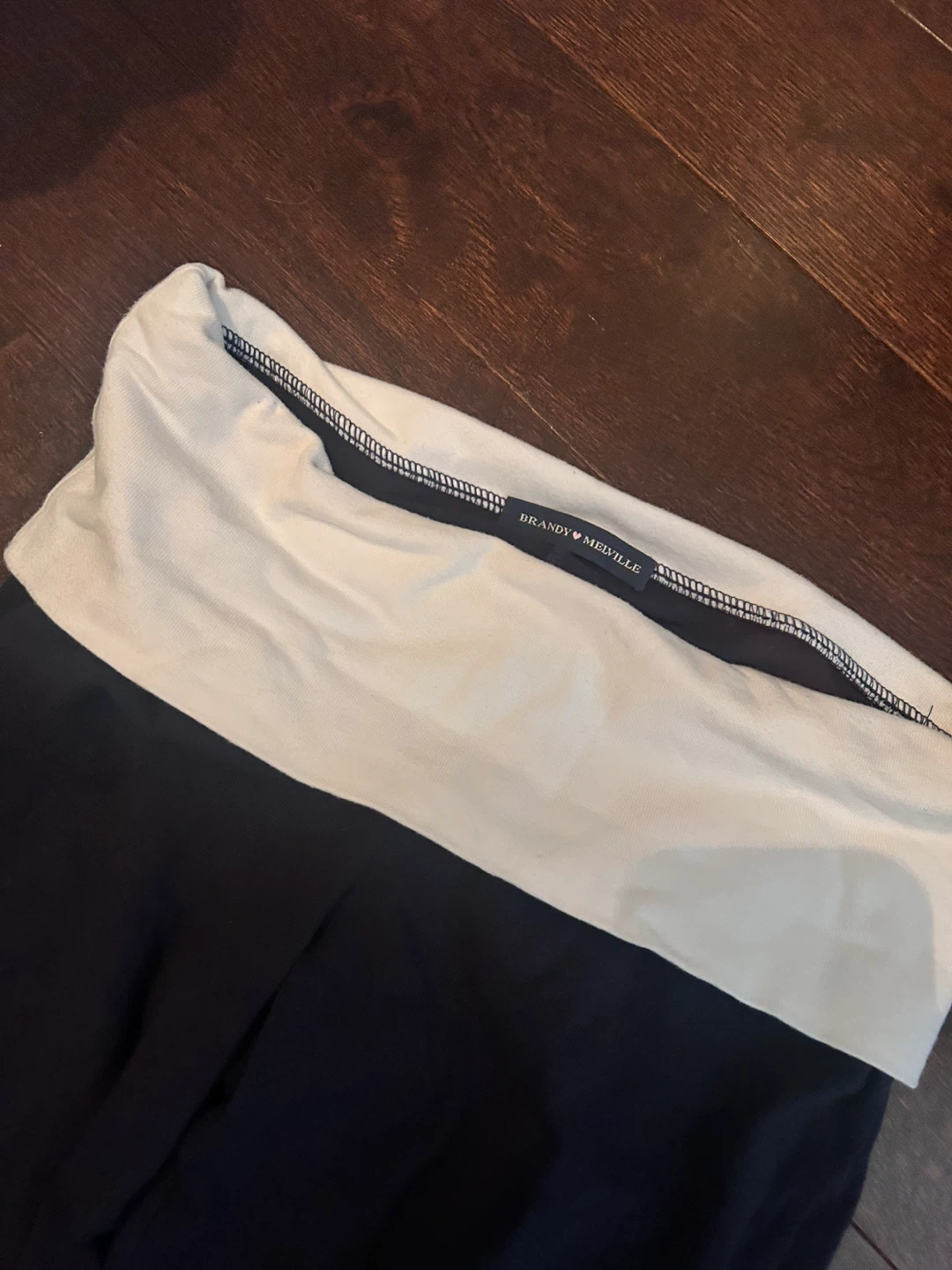Brandy melville Priscilla pants - navy blue & white