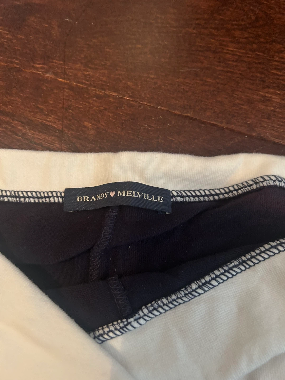 Brandy melville Priscilla pants - navy blue & white - photo 3