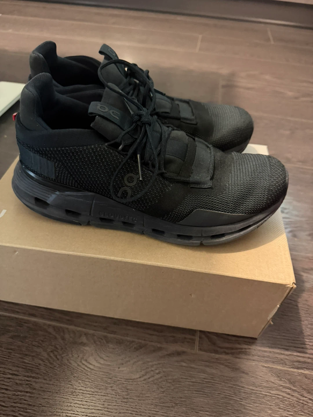 On Cloudnova Running Shoes Black/Eclipse US 8
