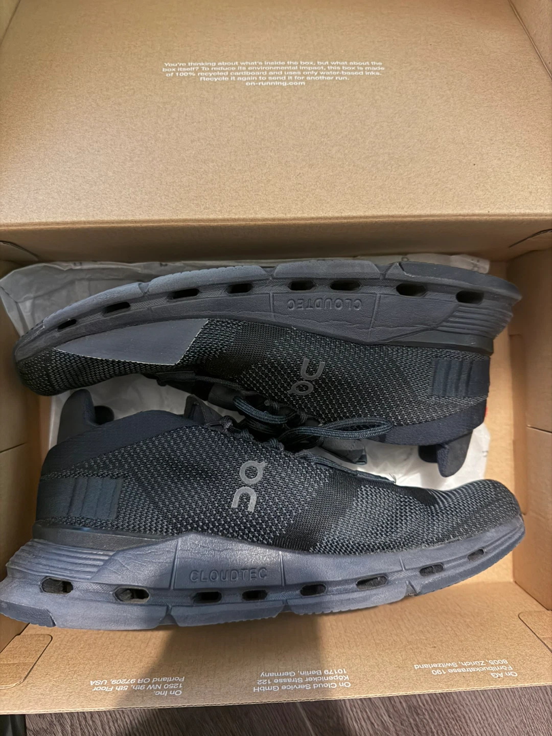 On Cloudnova Running Shoes Black/Eclipse US 8 - photo 2