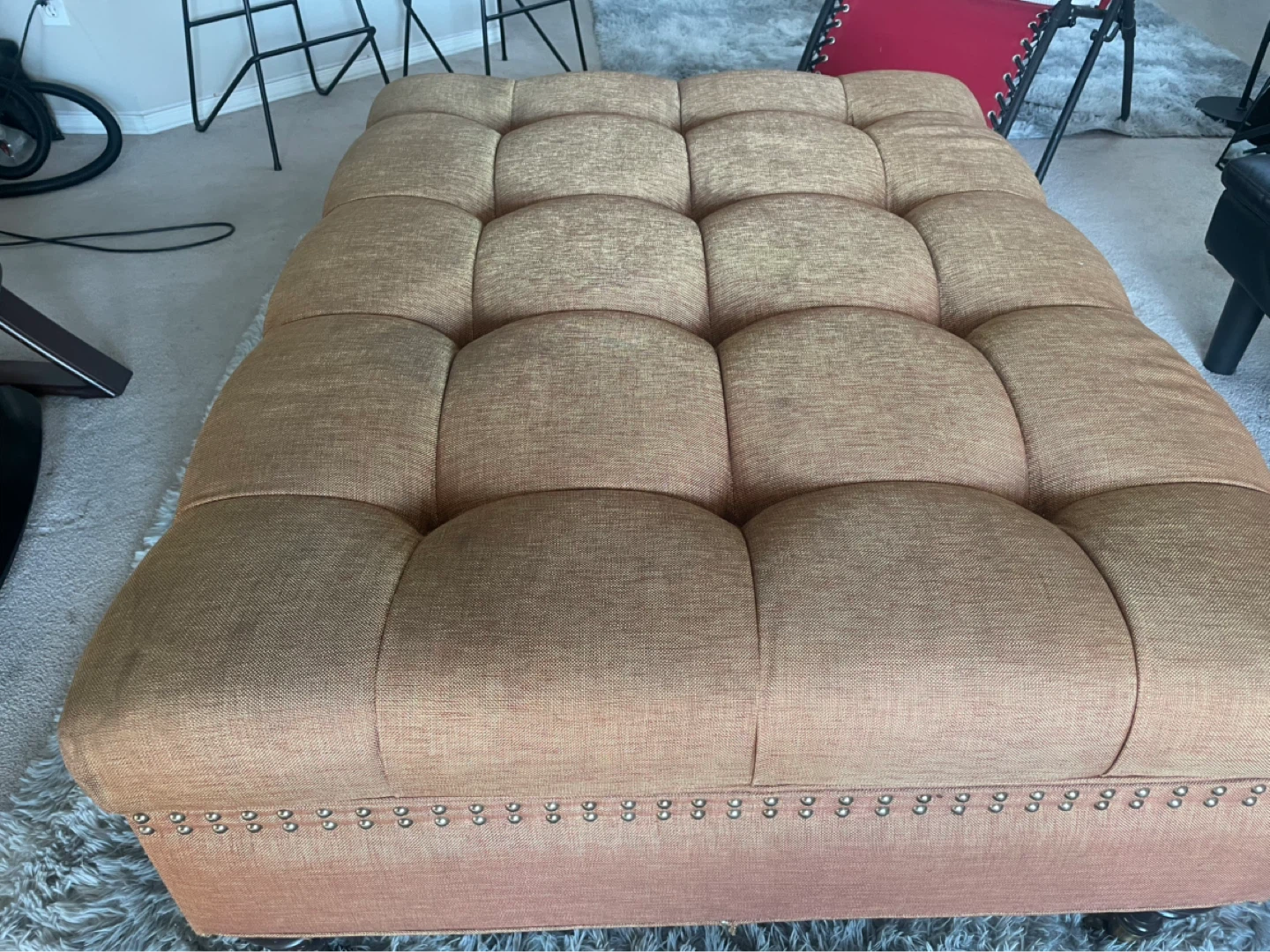Tufted Storage Ottoman - photo 4