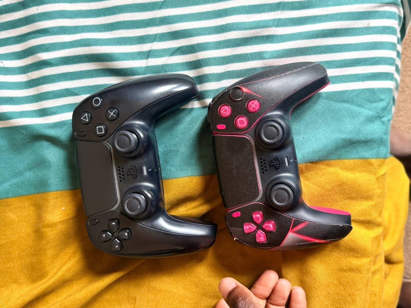 Sony PlayStation 5 DualSense Controllers - Black and Pink