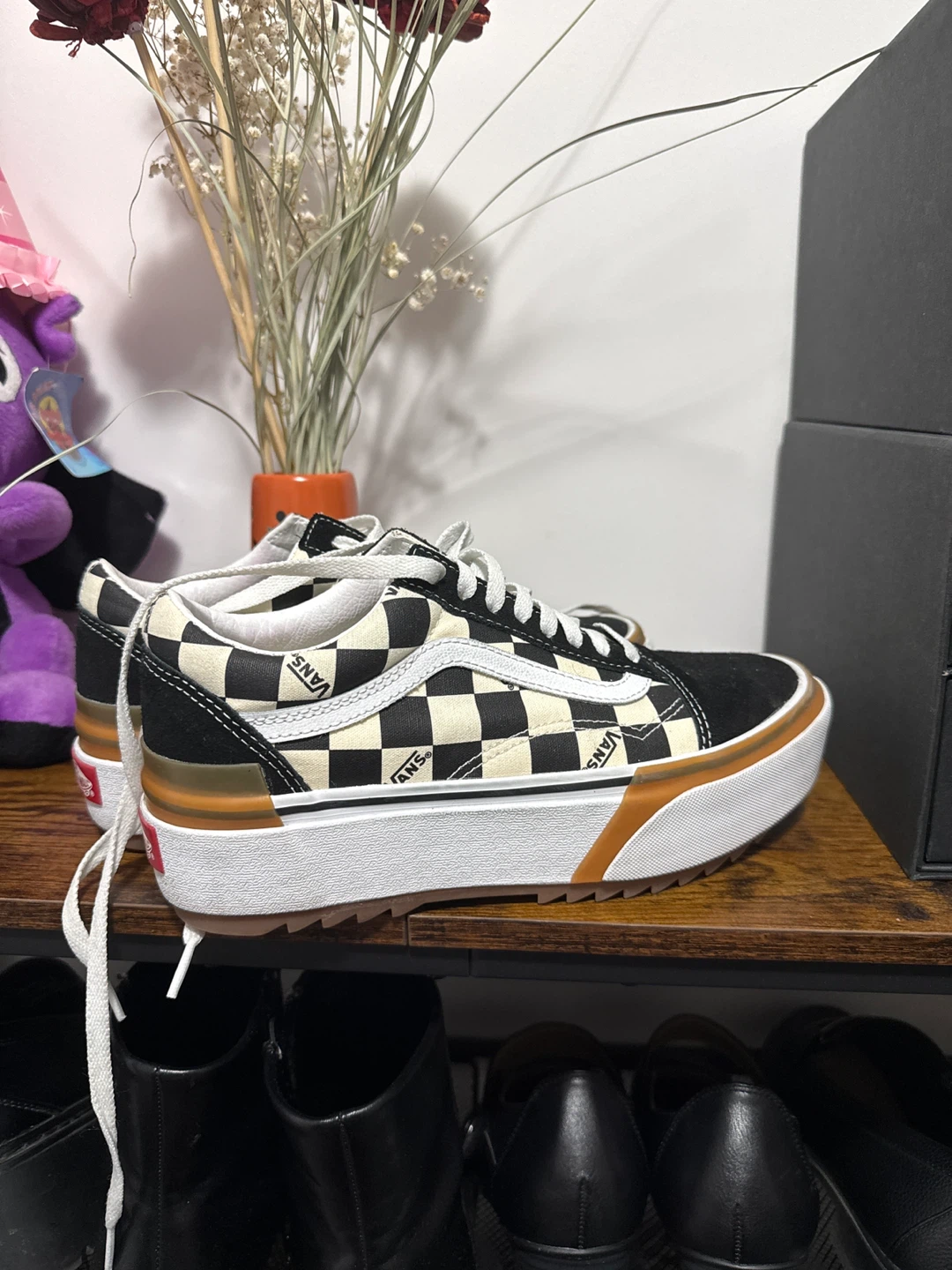 Vans Old Skool Platform Checkerboard Shoes