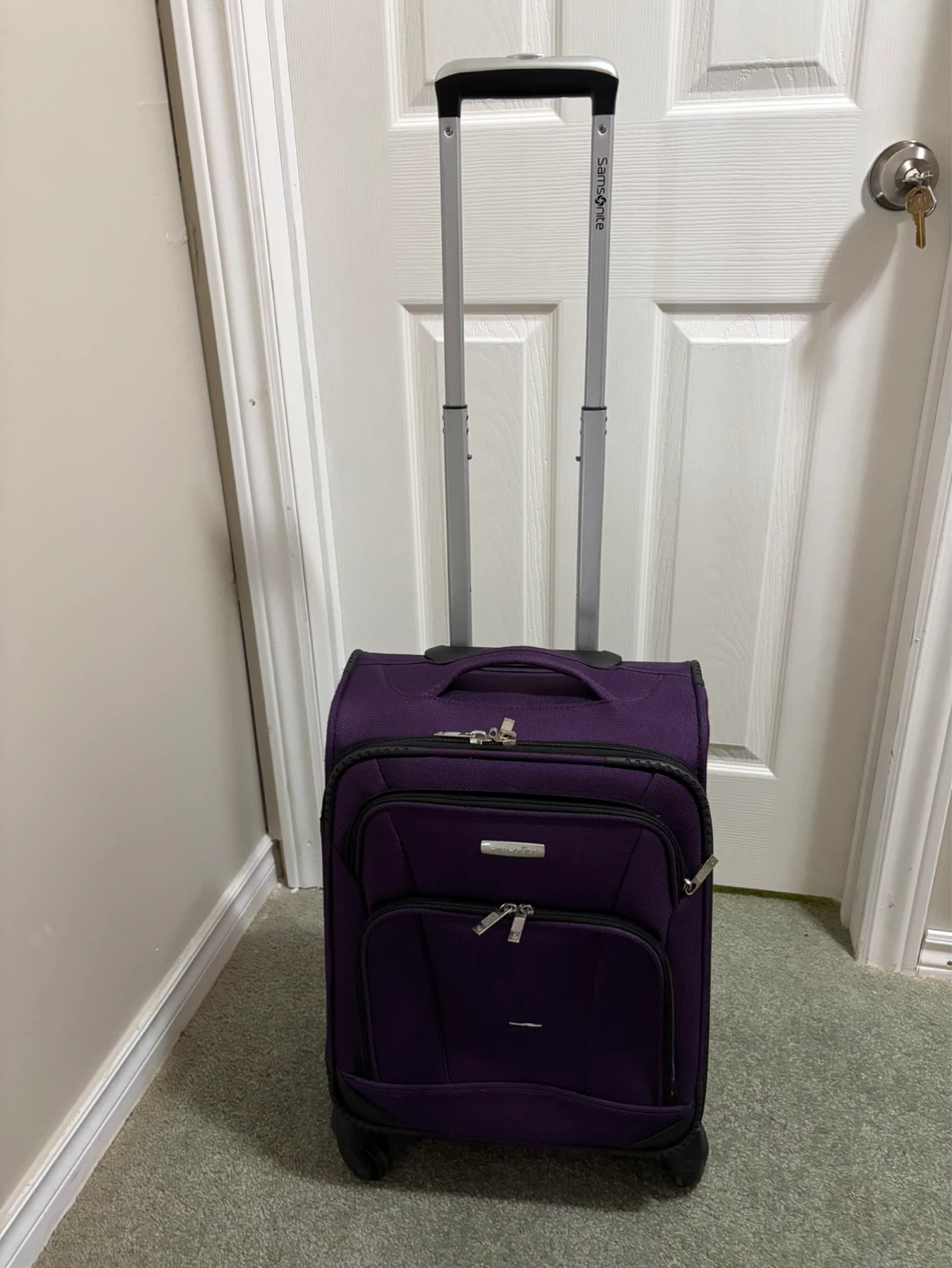 Samsonite Purple Spinner Carry-On Luggage
