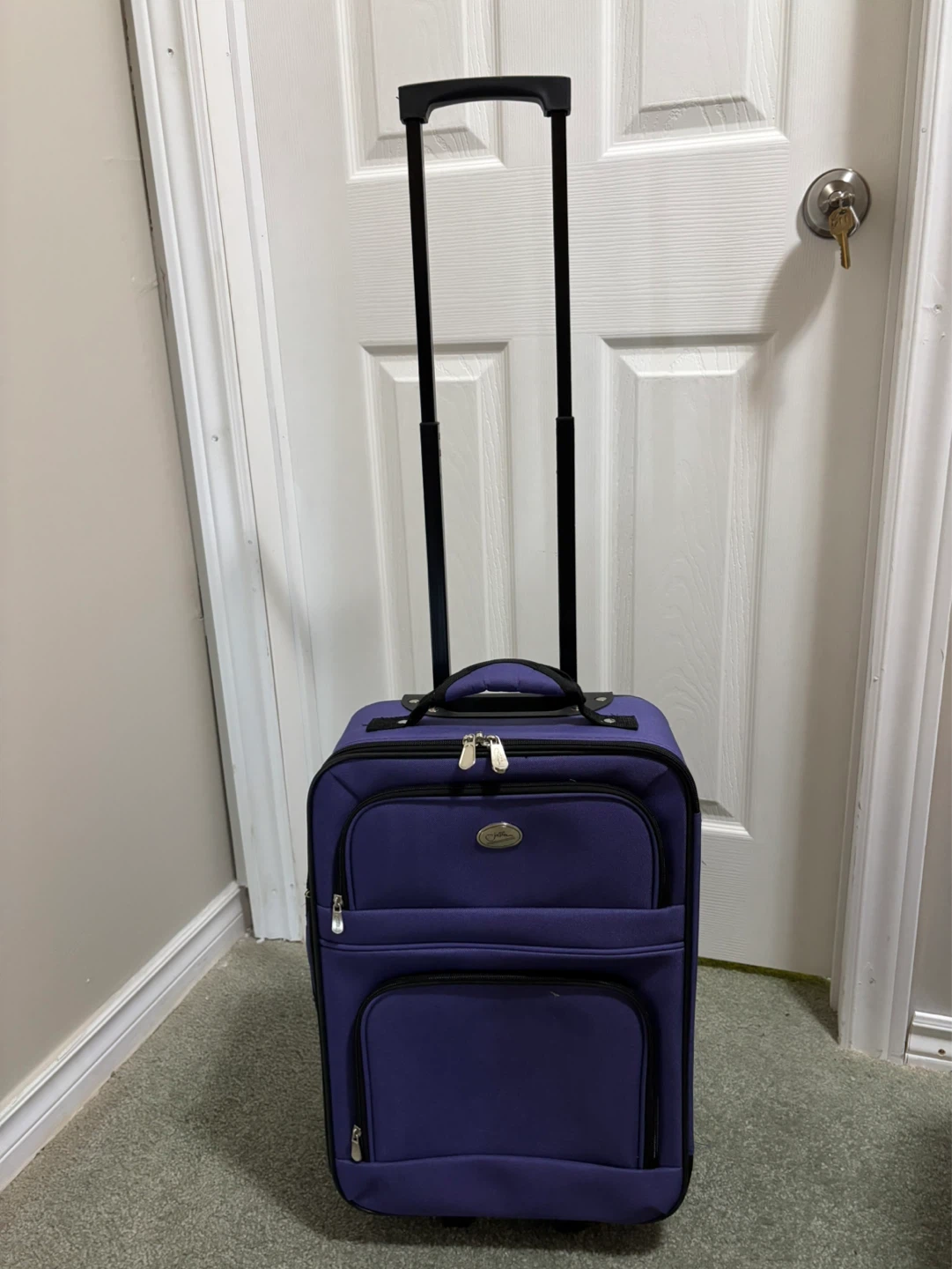 Purple Rolling Suitcase