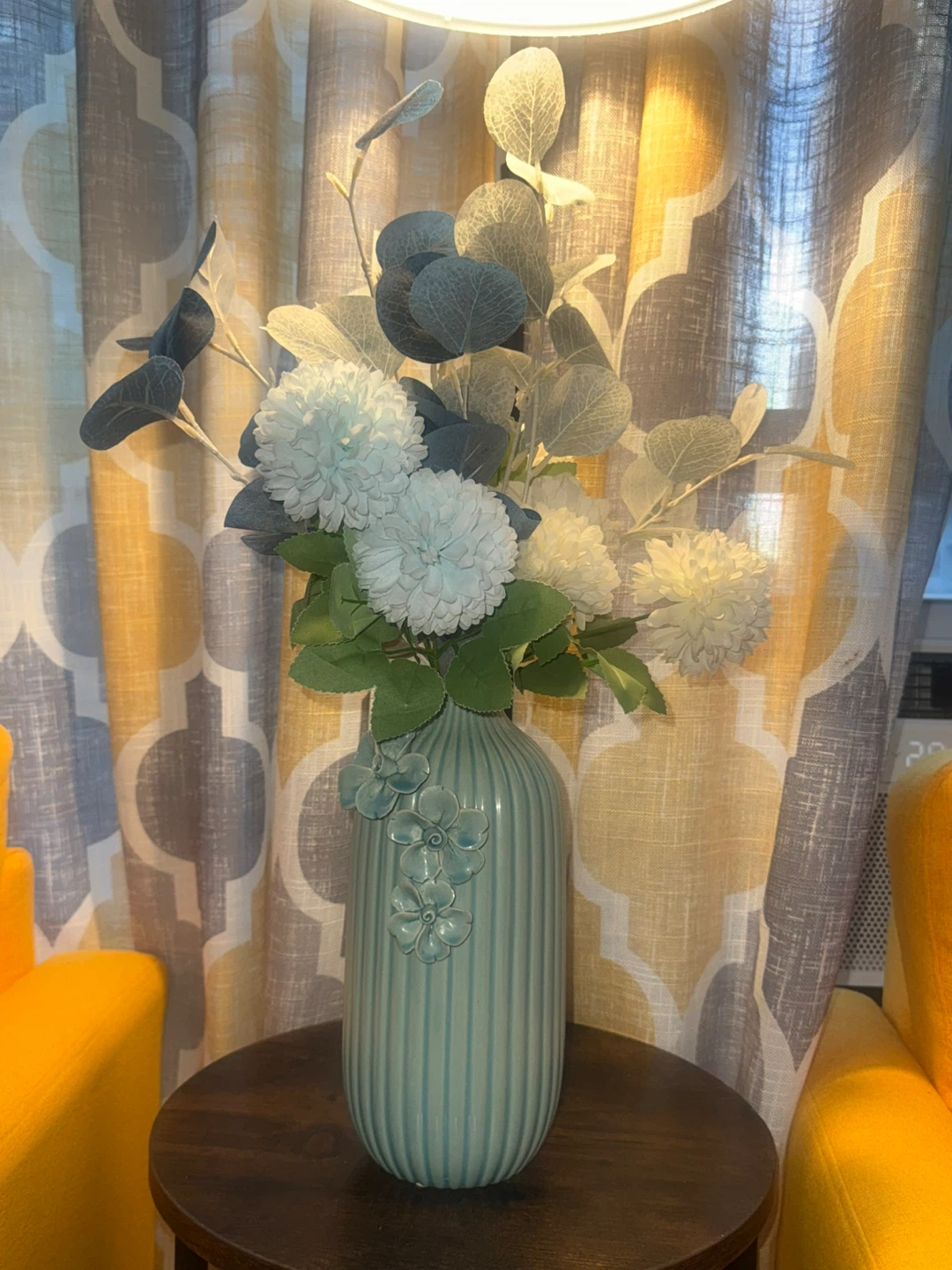 Decorative Vase with Faux Flowers