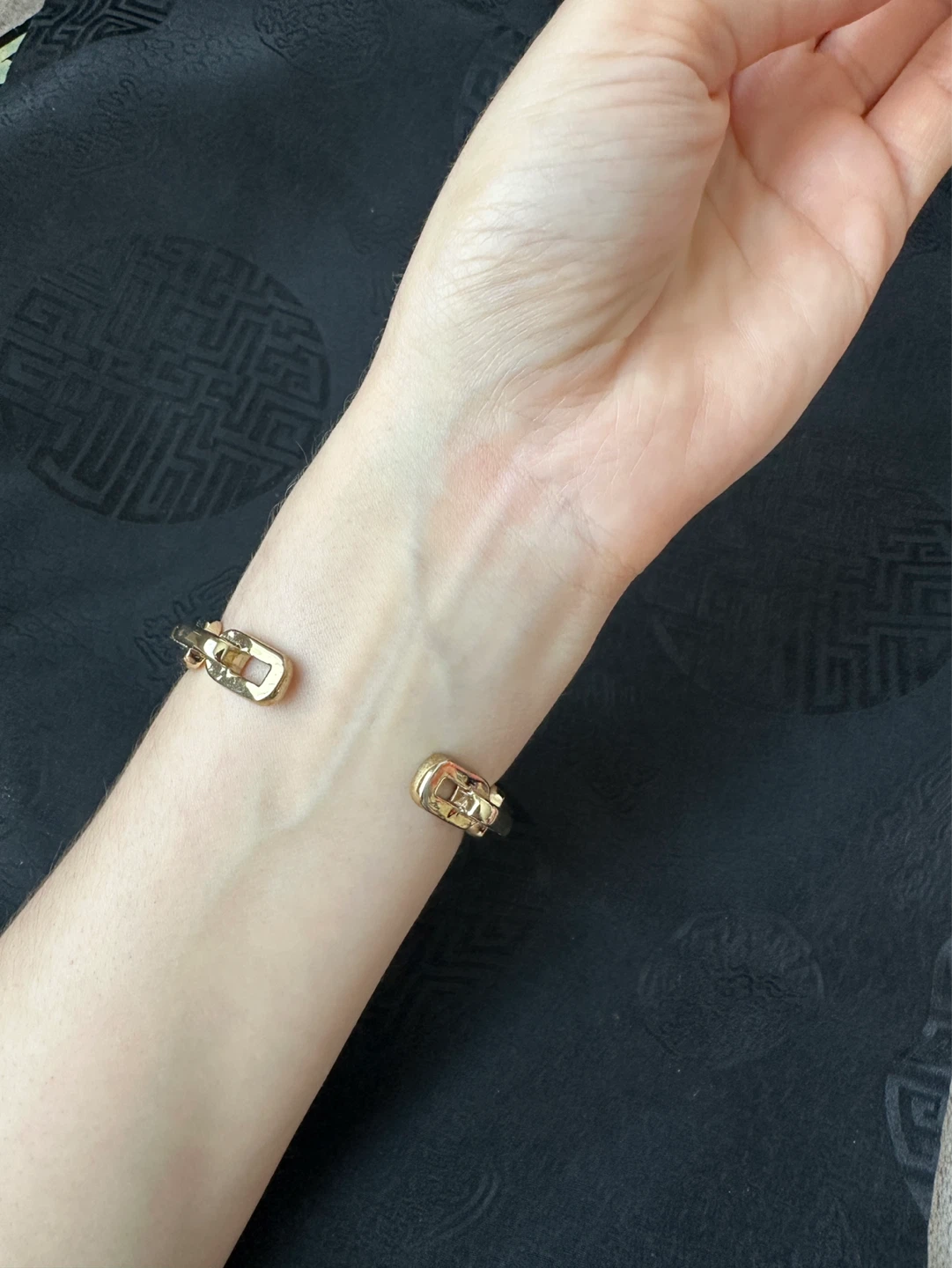 MNG Gold Tone Chain Link Cuff Bracelet - photo 2