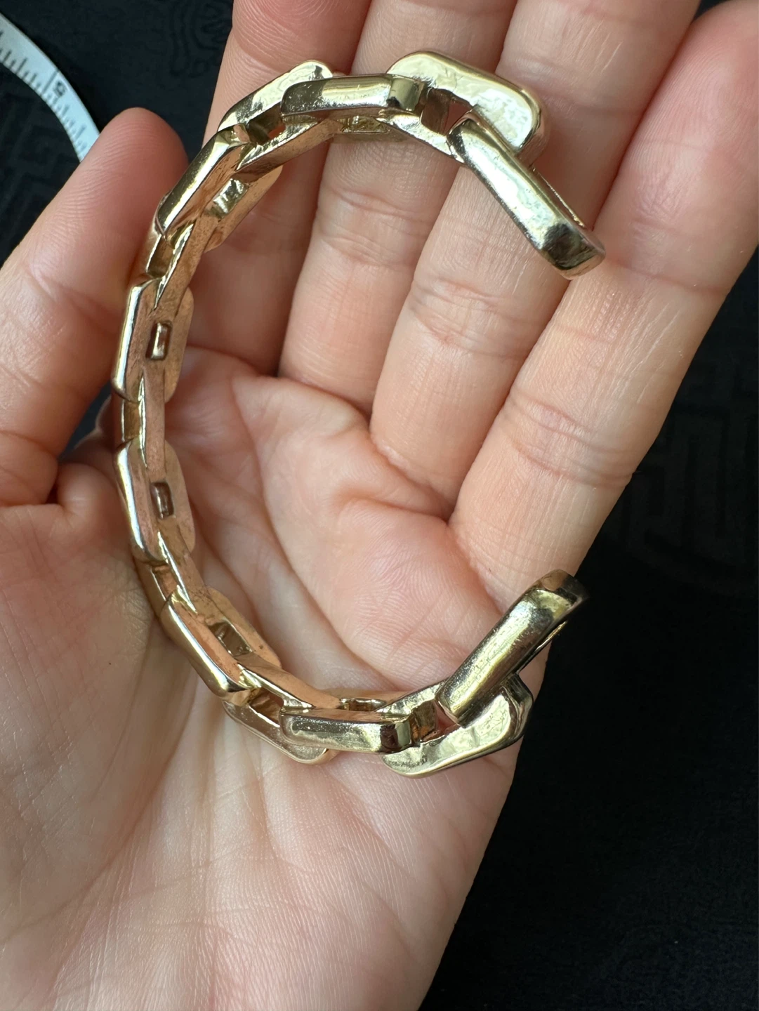 MNG Gold Tone Chain Link Cuff Bracelet - photo 5