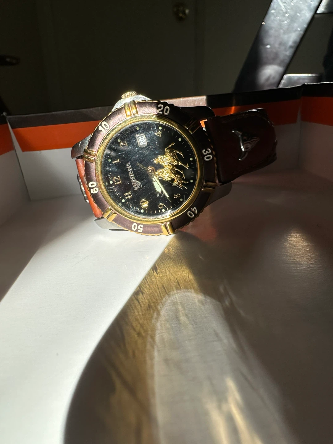 Montana Watch with Bull Skull Detail