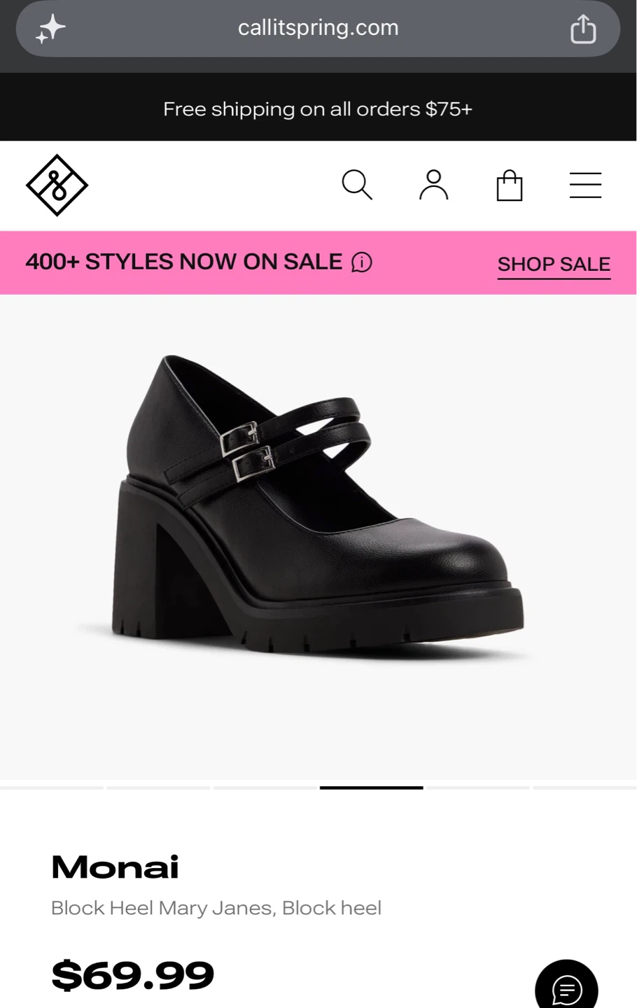 Call It Spring Monai Black Mary Jane Block Heels - photo 2