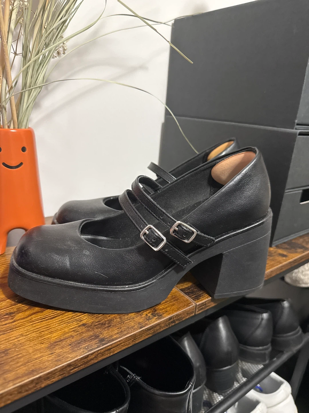 Call It Spring Monai Black Mary Jane Block Heels