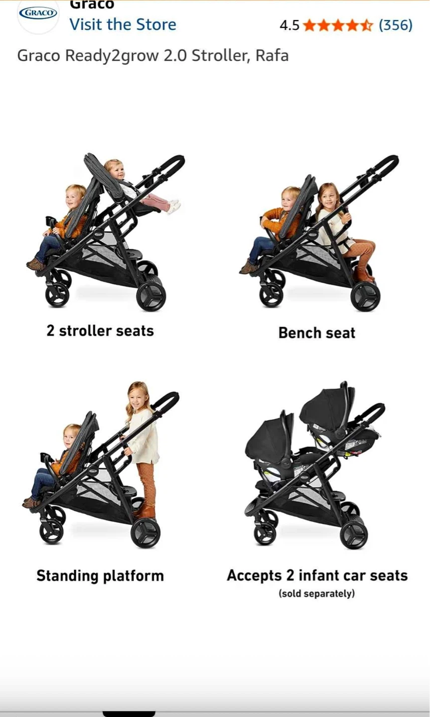 Graco Ready2Grow 2.0 Double Stroller - photo 2