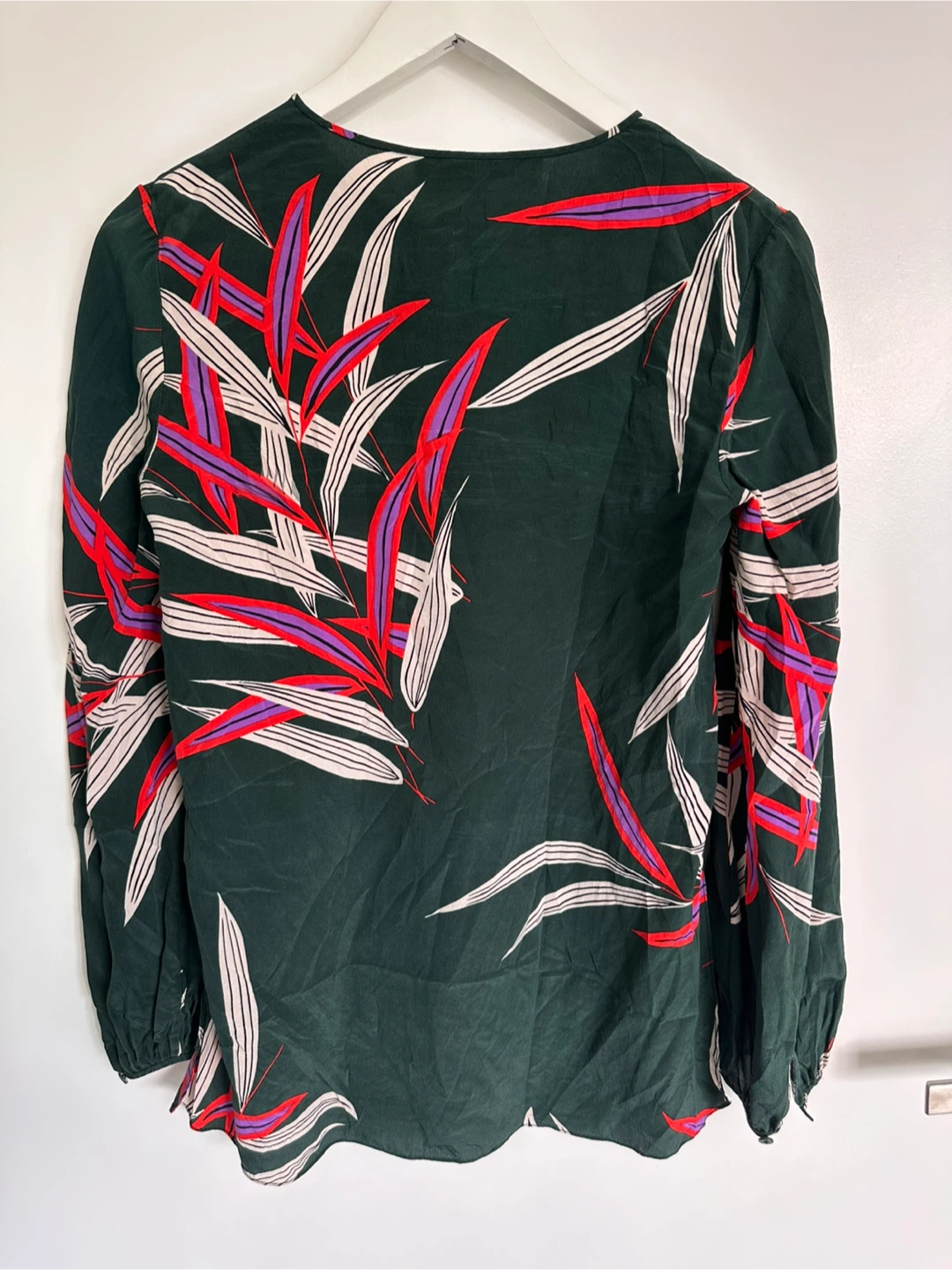 DVF Diane von Furstenberg Floral Print Silk Blouse Size 0 - photo 2