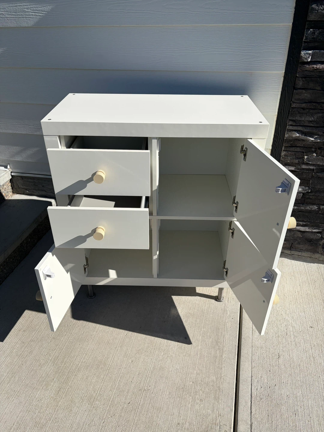 IKEA 2x2 KALLAX storage shelf with doors and drawers - photo 2