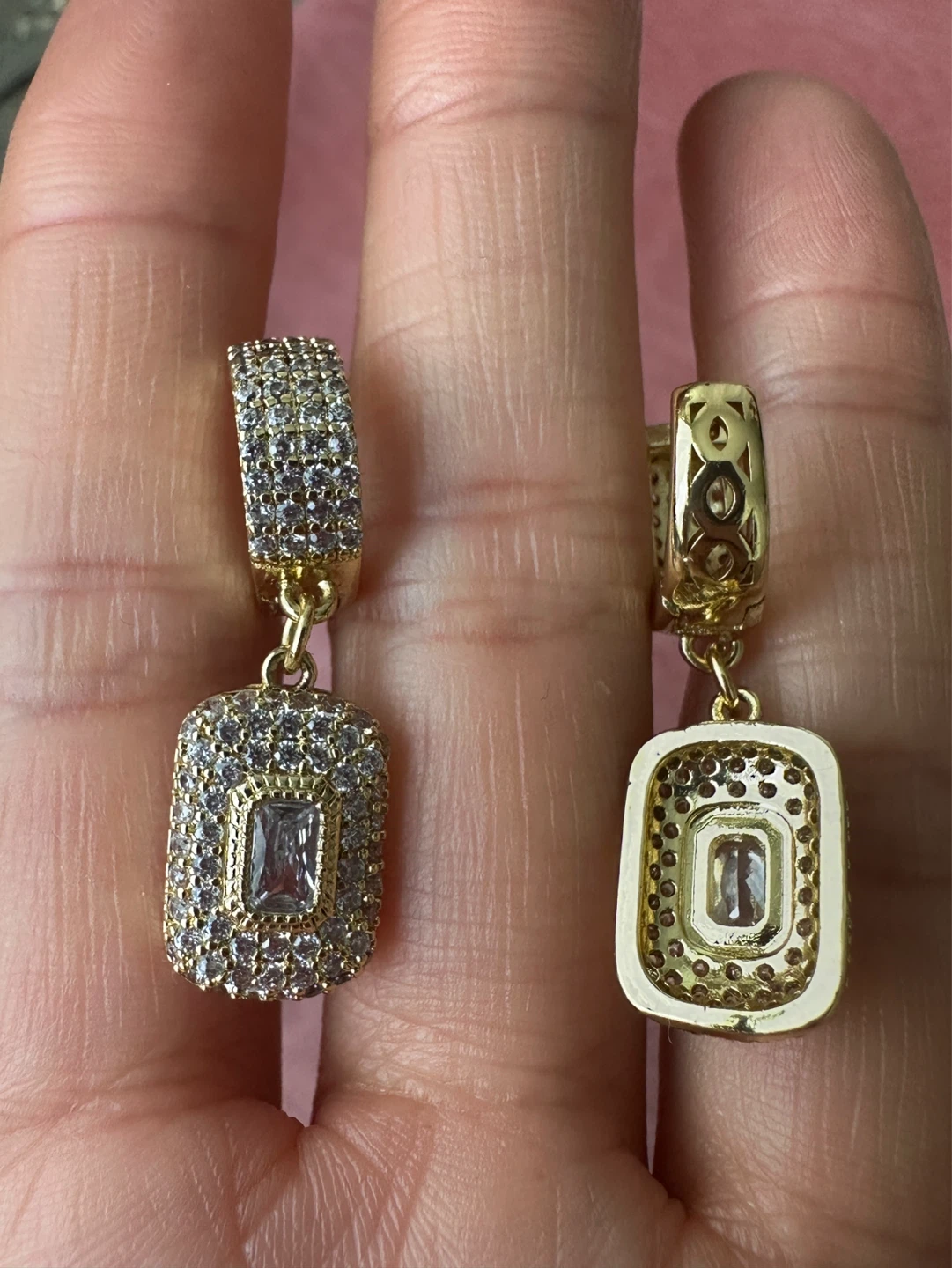 Gold Tone Crystal Drop Earrings - photo 4